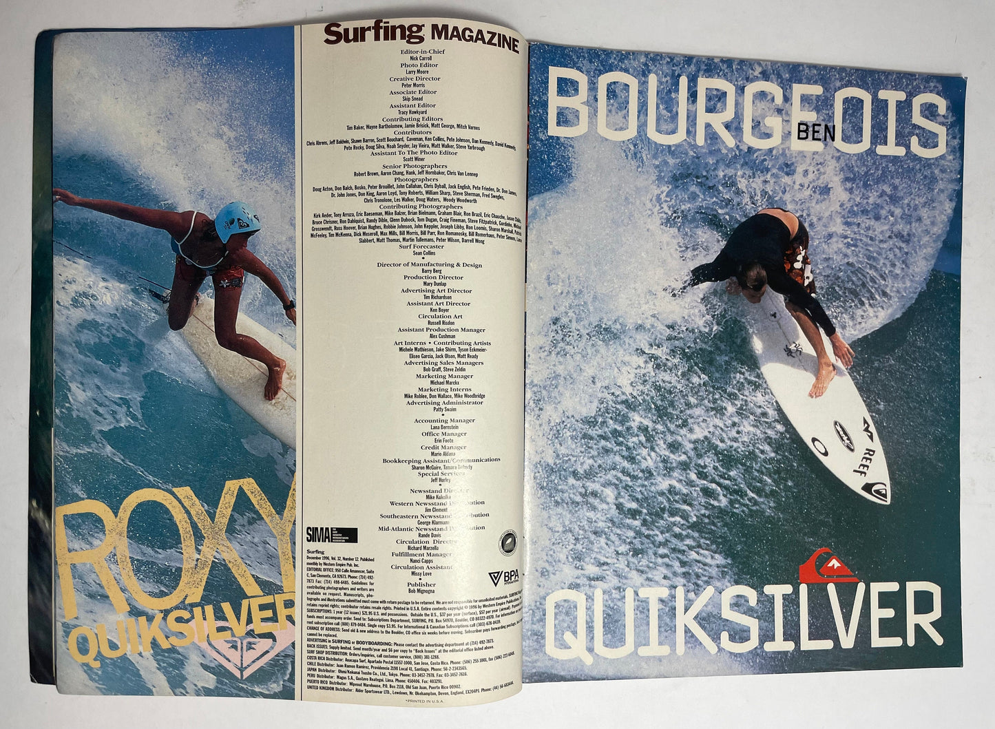 1996 December Surfing Magazine, Vintage Surfing Collectible, 90's Sports Memorabilia