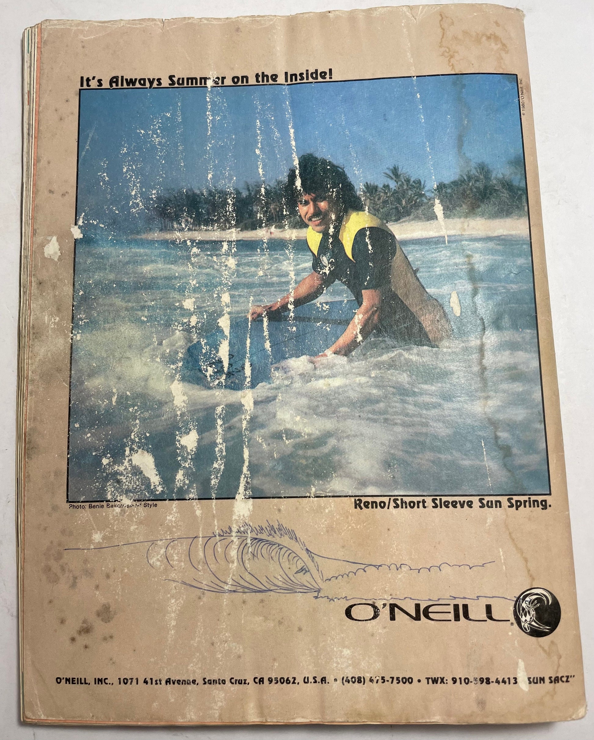 1980 August Surfing Magazine, Vintage Surfing Collectible, 80's Sports Memorabilia