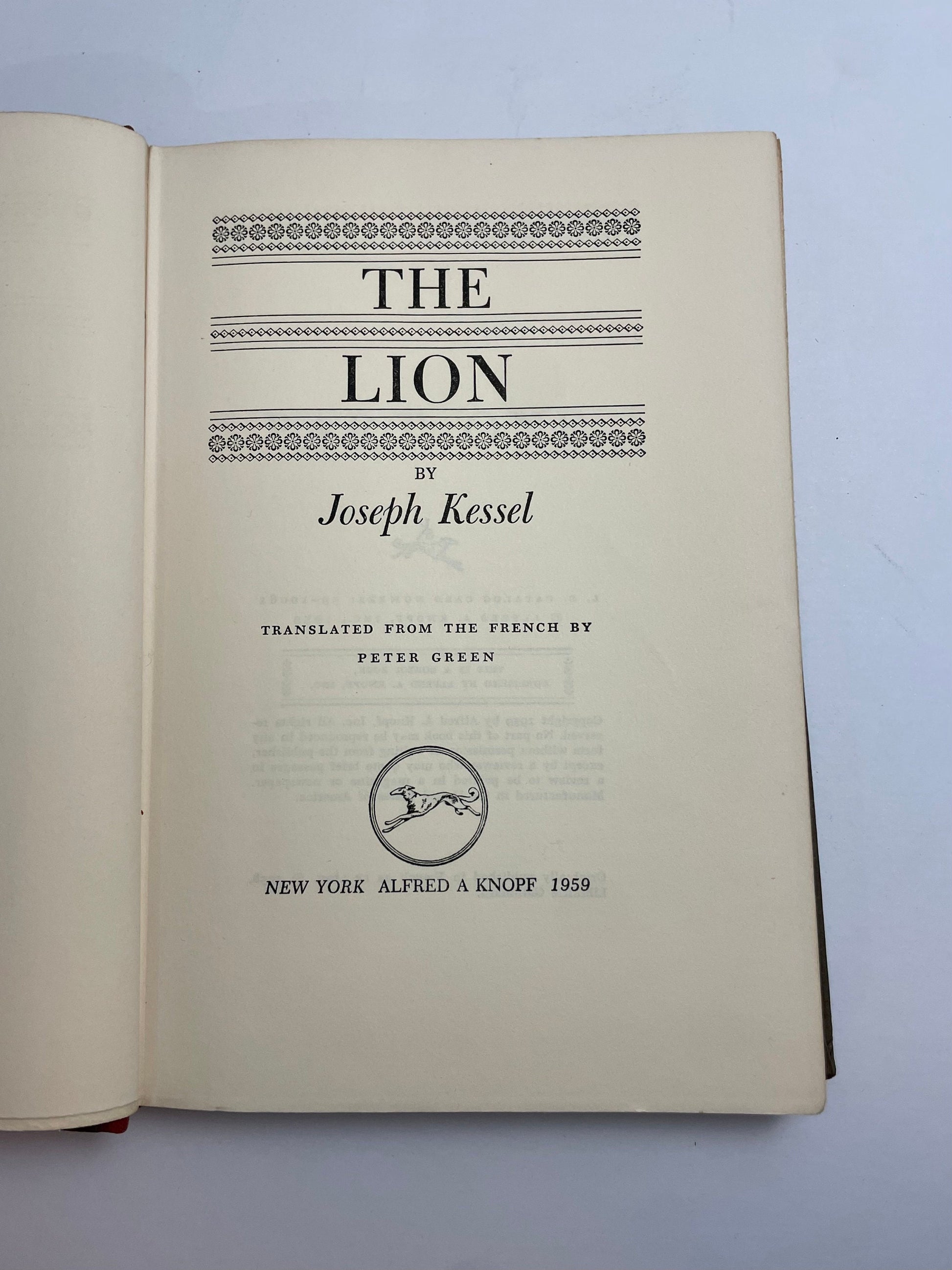 The Lion by Joseph Kessel