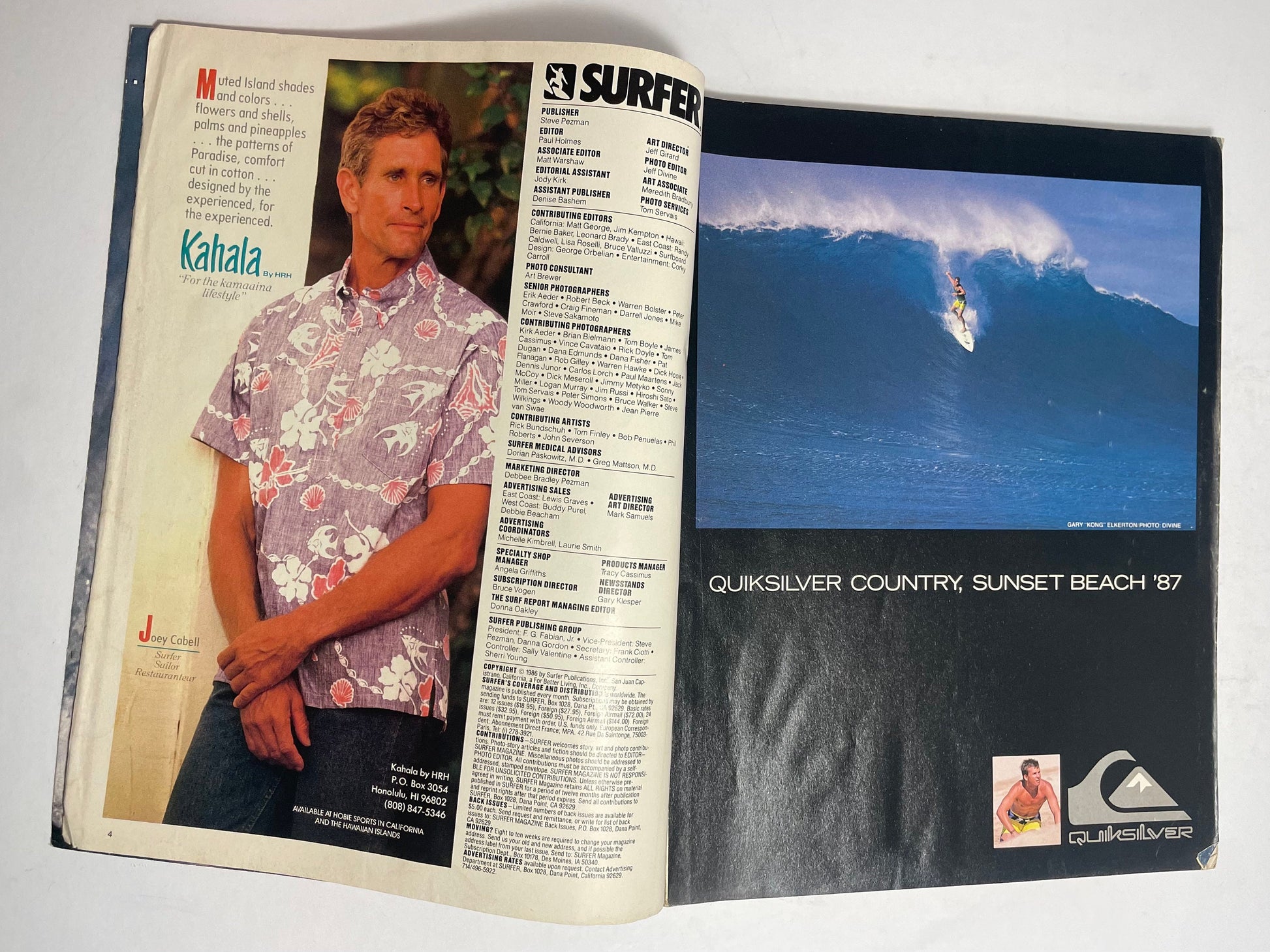 1987 June Surfer Magazine, Collectible Vintage Magazine, Retro Advertisements, Surf Photography, 1980's Entertainment