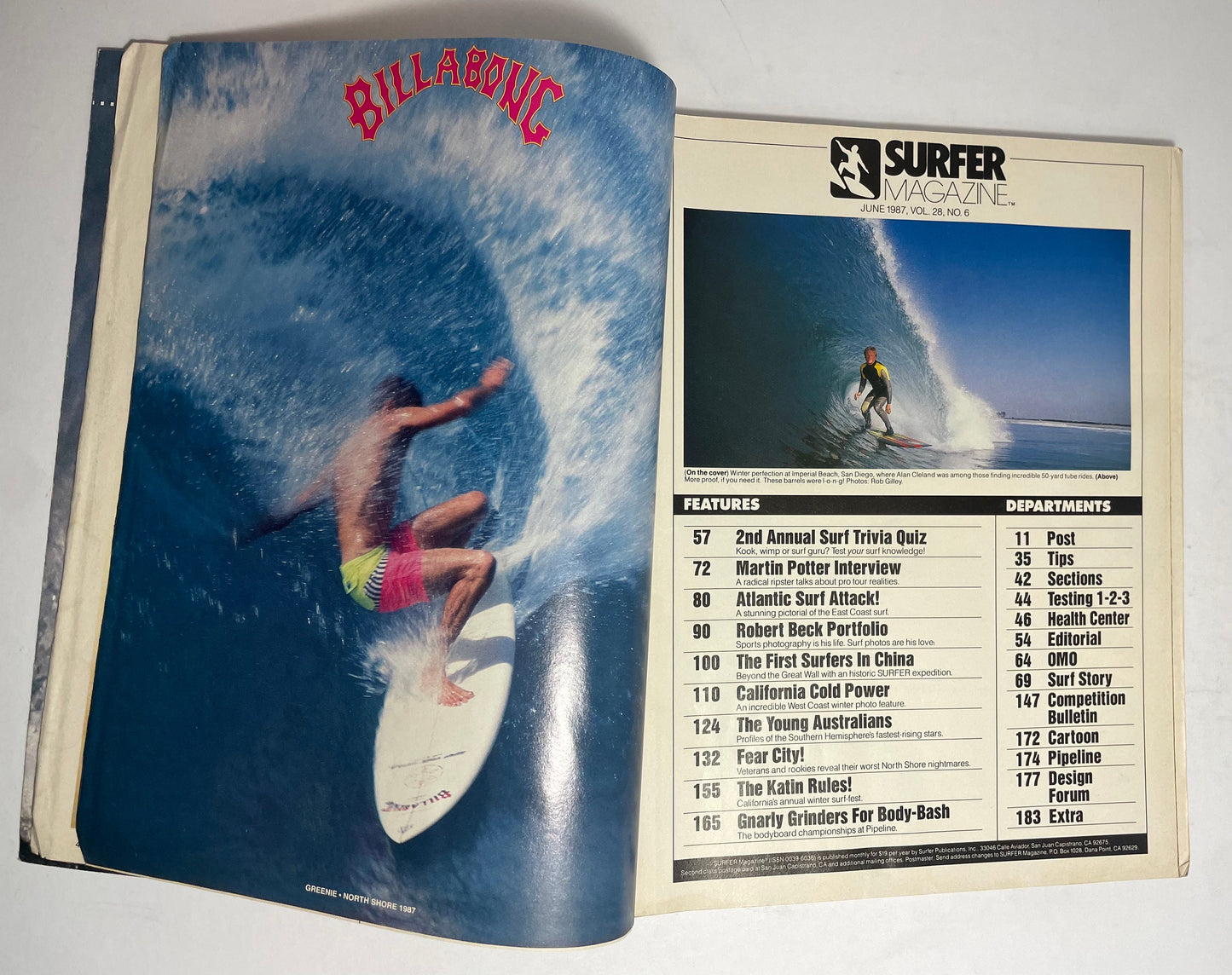 1987 June Surfer Magazine, Collectible Vintage Magazine, Retro Advertisements, Surf Photography, 1980's Entertainment