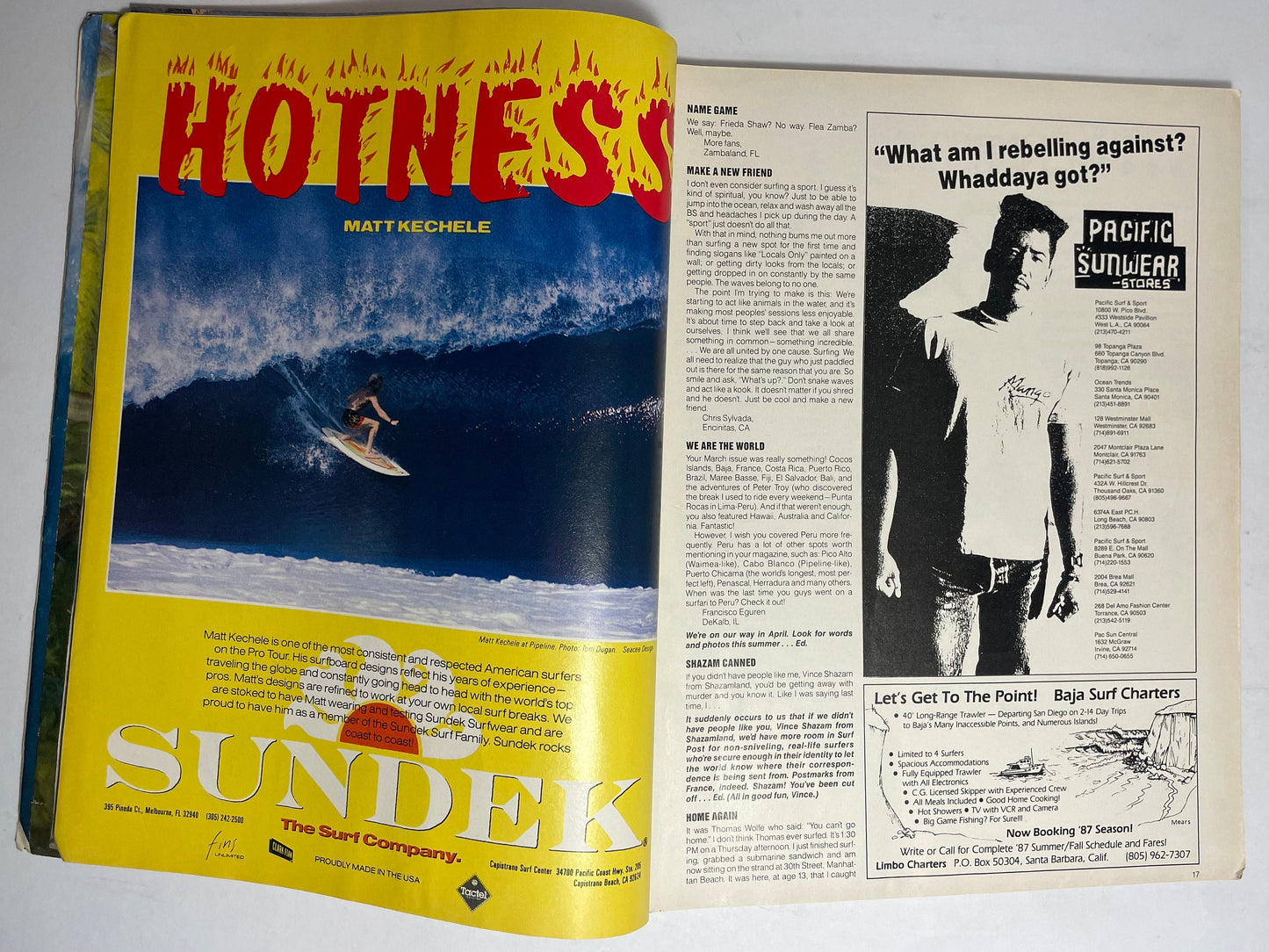 1987 June Surfer Magazine, Collectible Vintage Magazine, Retro Advertisements, Surf Photography, 1980's Entertainment