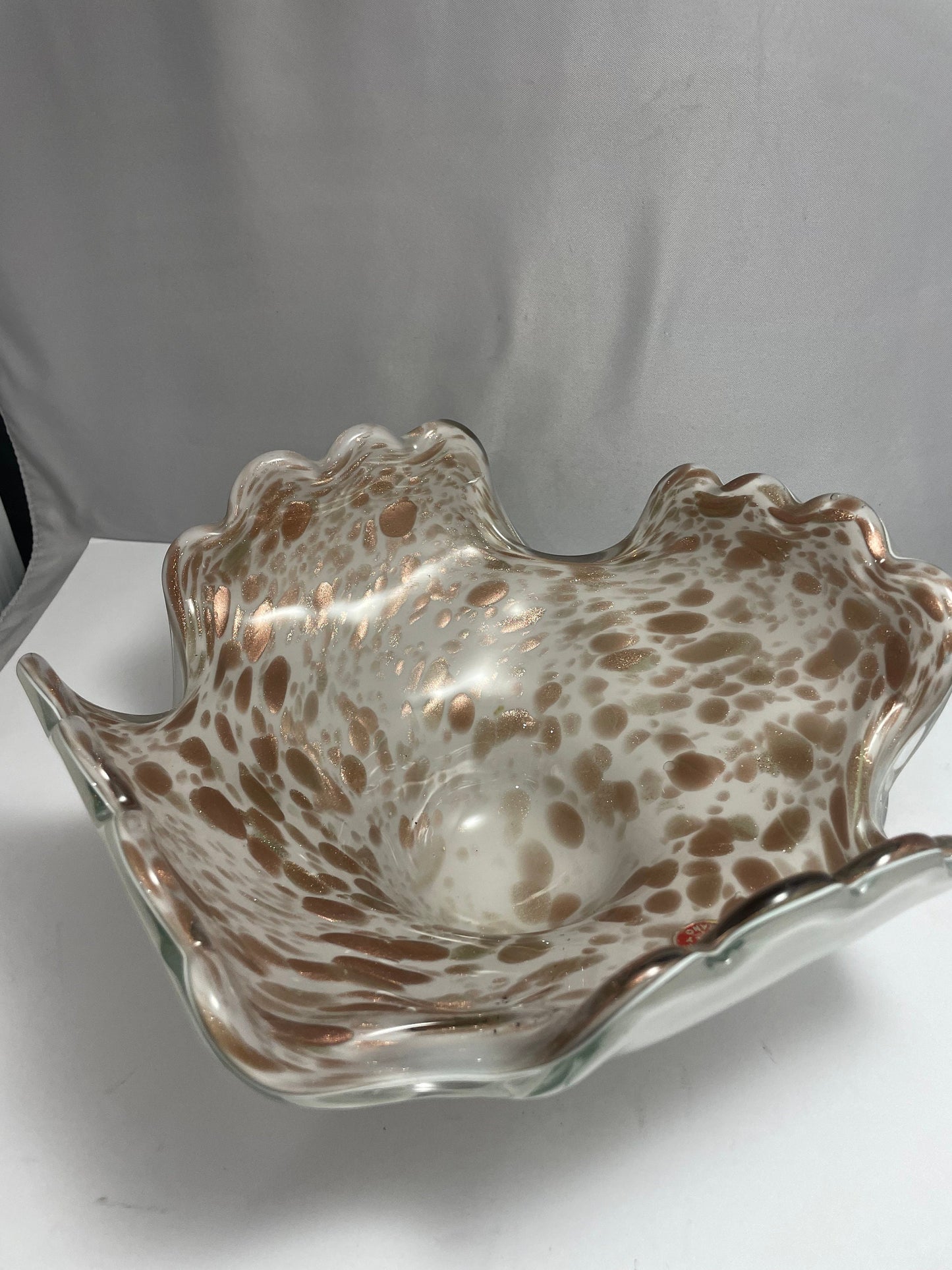 Vintage Speckled Copper Aventurine Murano Glass Dish | Home Decor