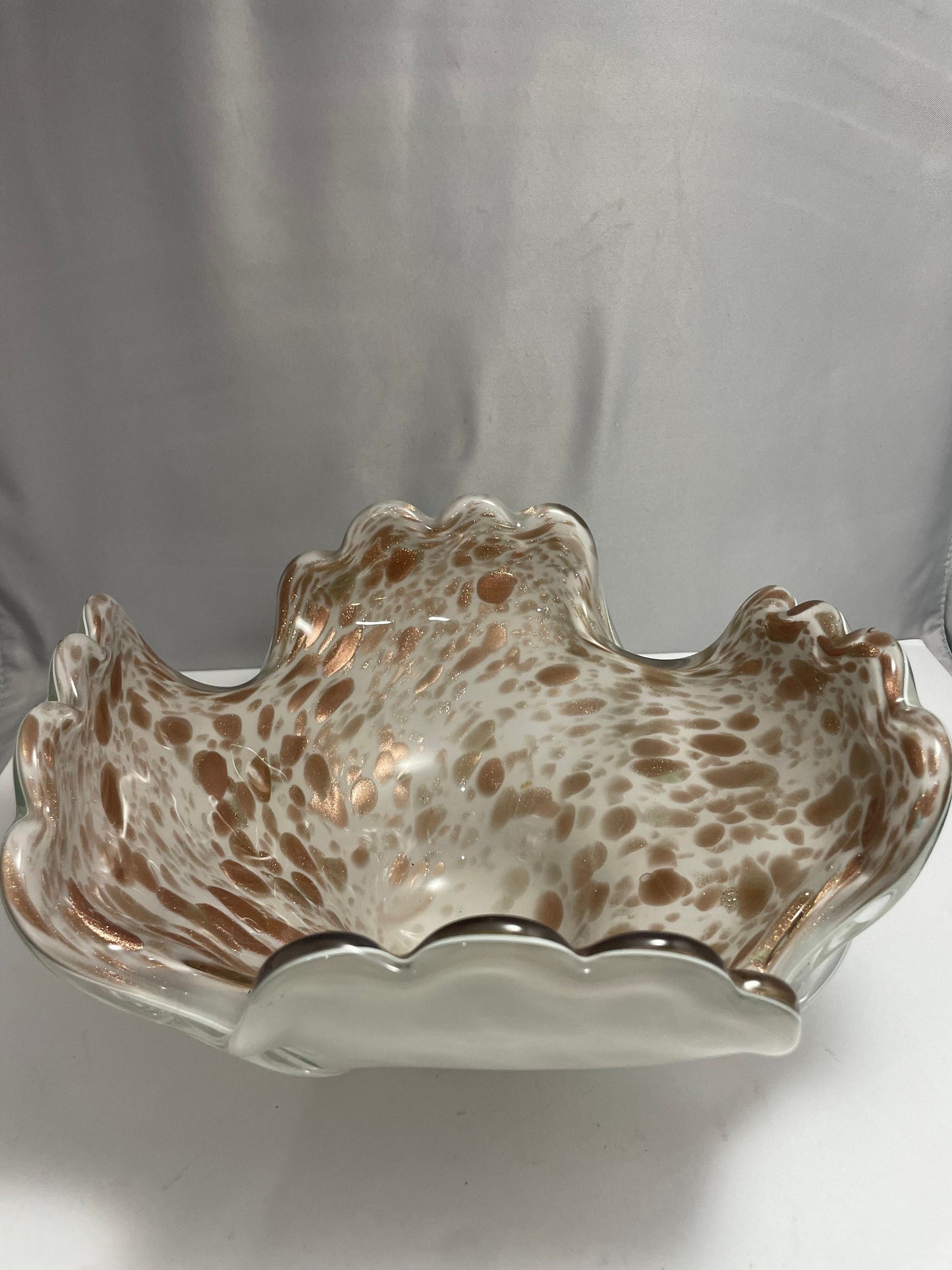 Vintage Speckled Copper Aventurine Murano Glass Dish | Home Decor