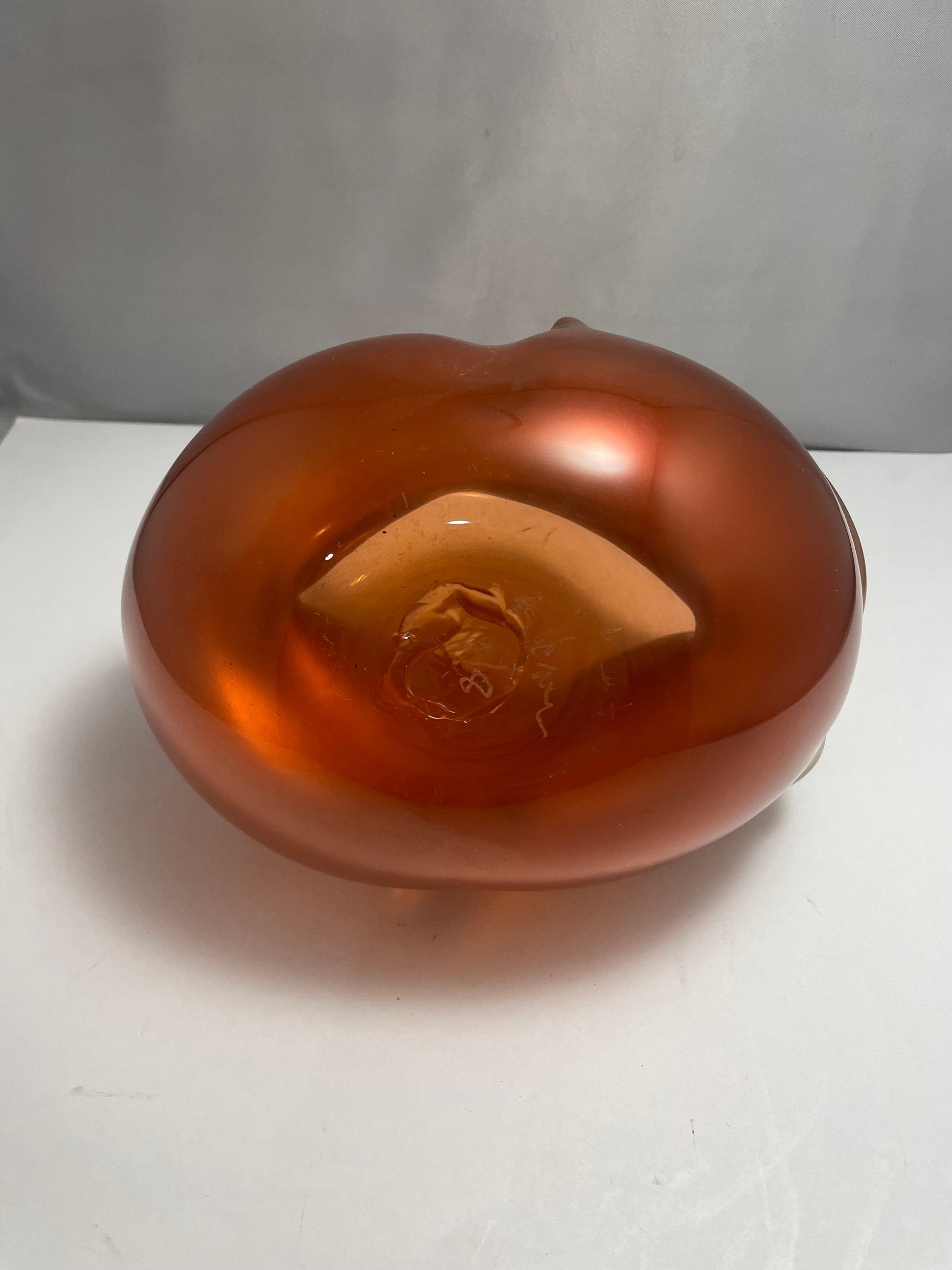 Vintage Burnt Orange Murano Bowl