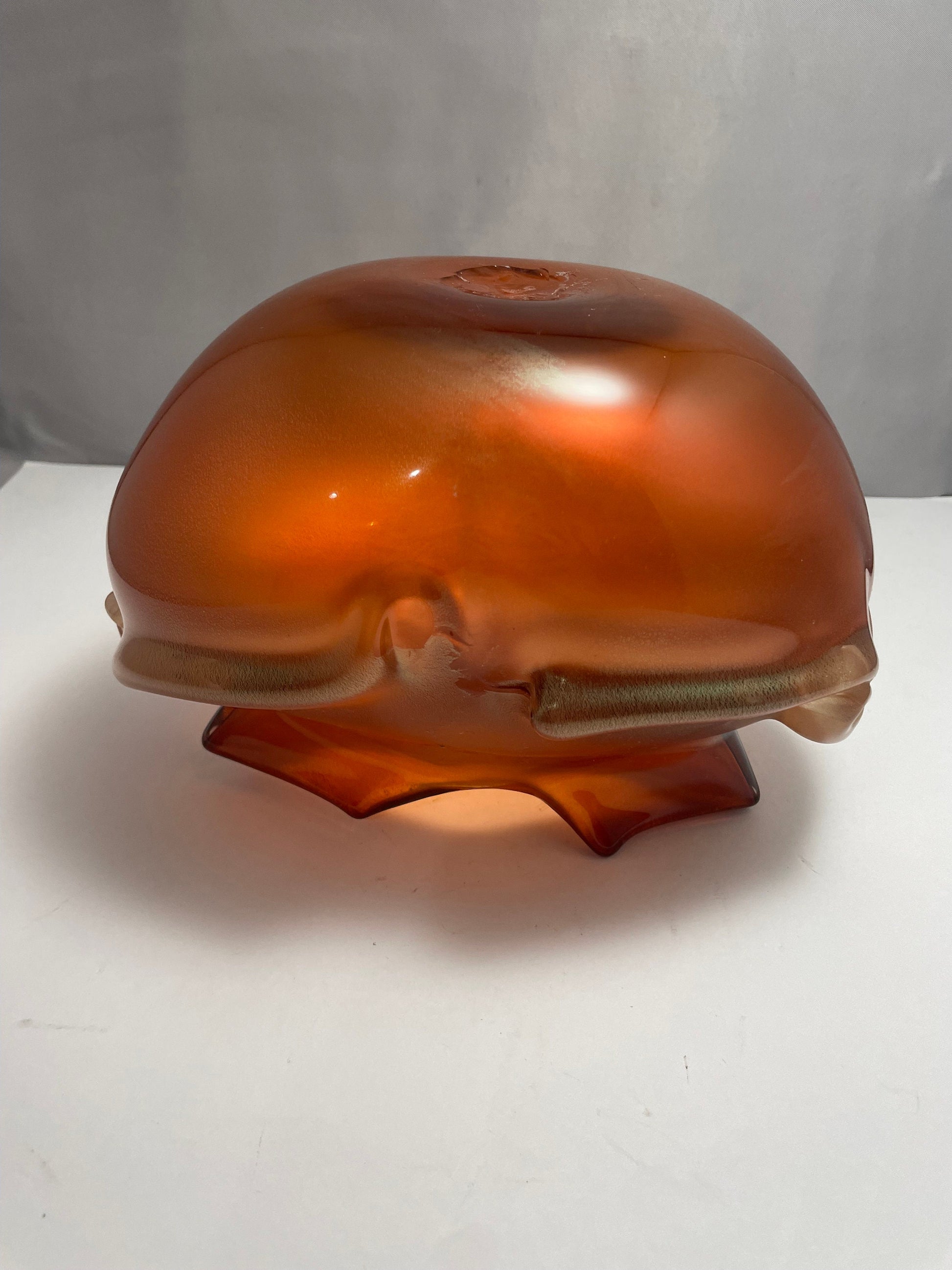 Vintage Burnt Orange Murano Bowl