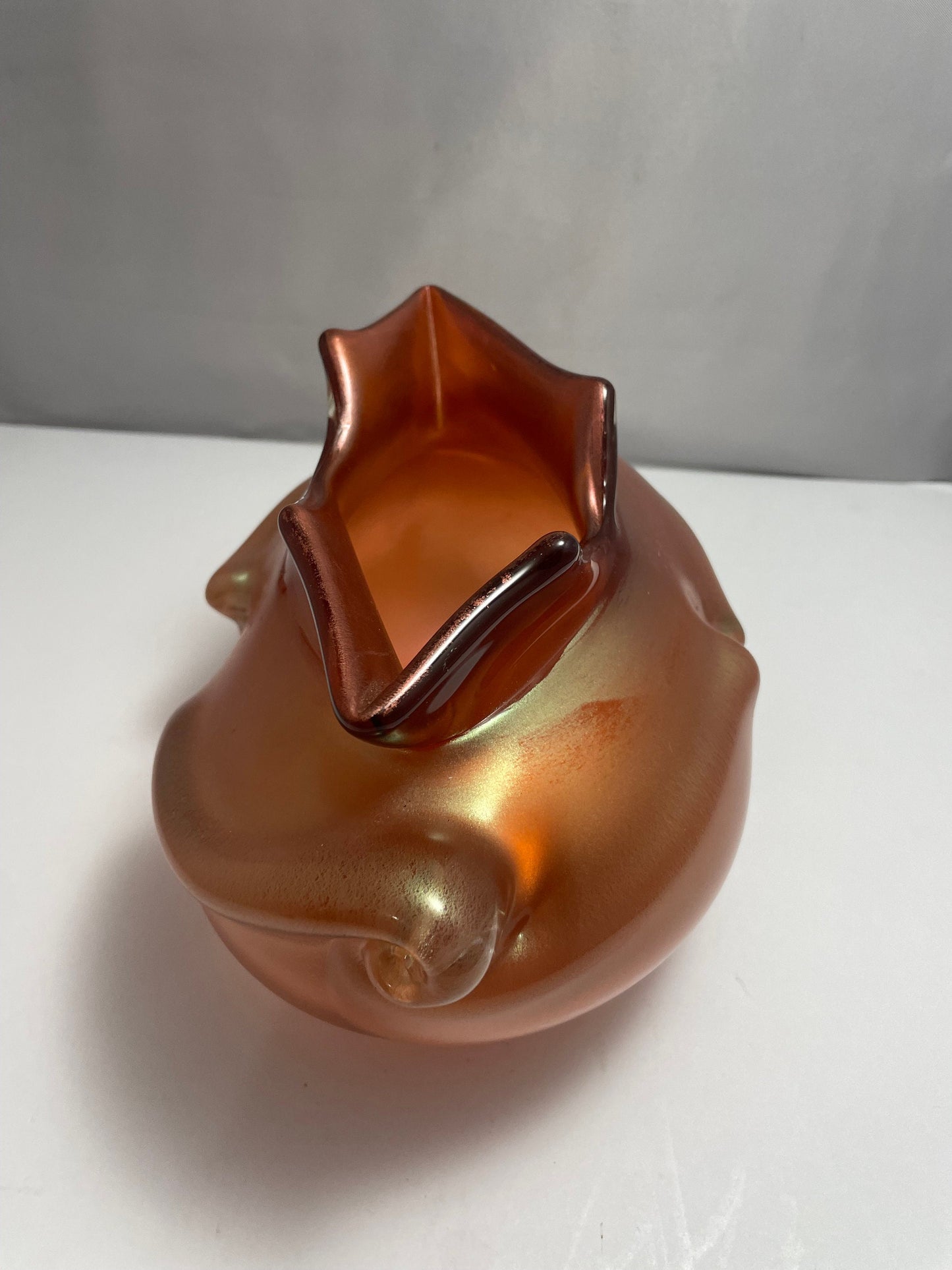 Vintage Burnt Orange Murano Bowl