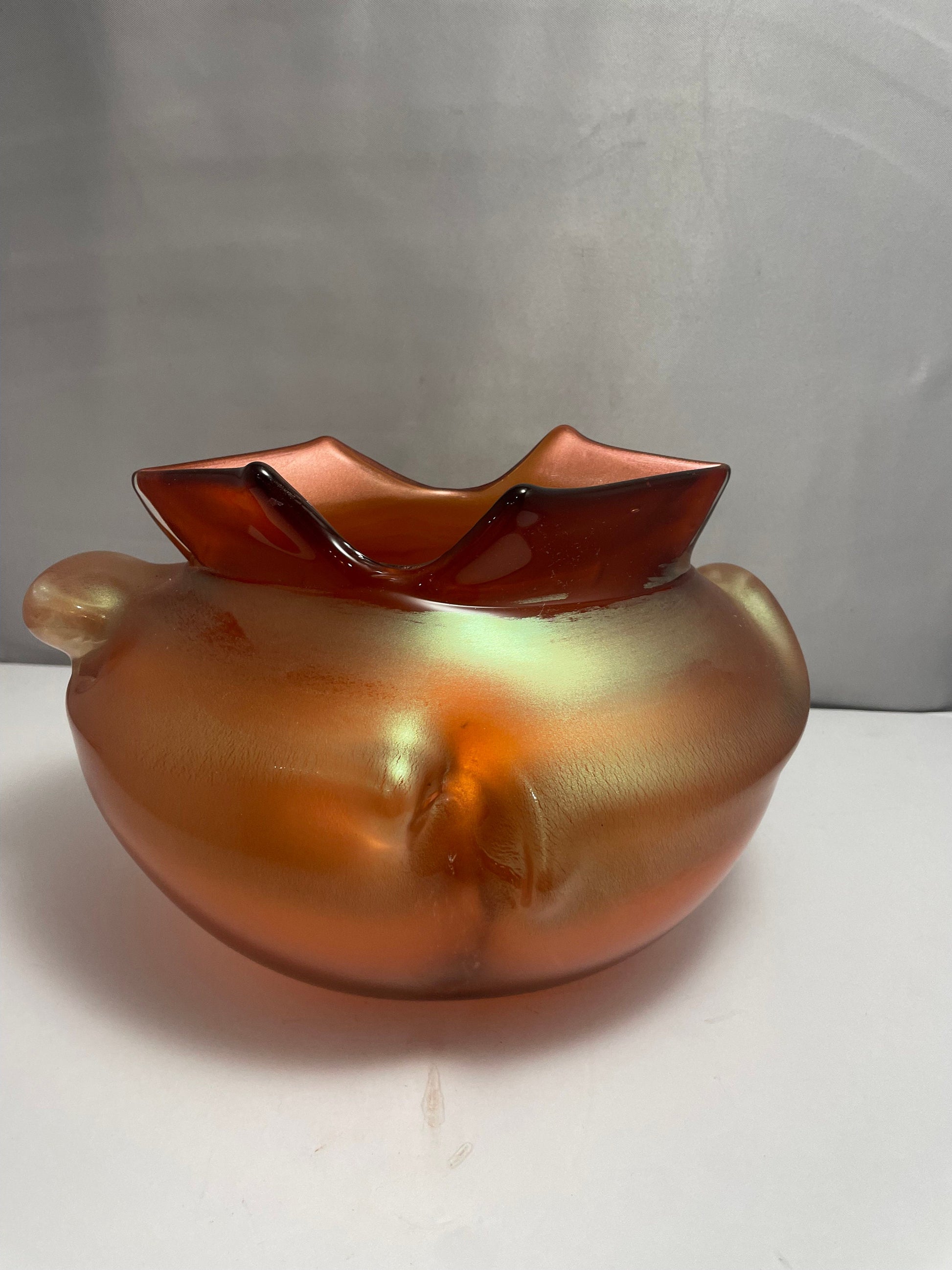 Vintage Burnt Orange Murano Bowl