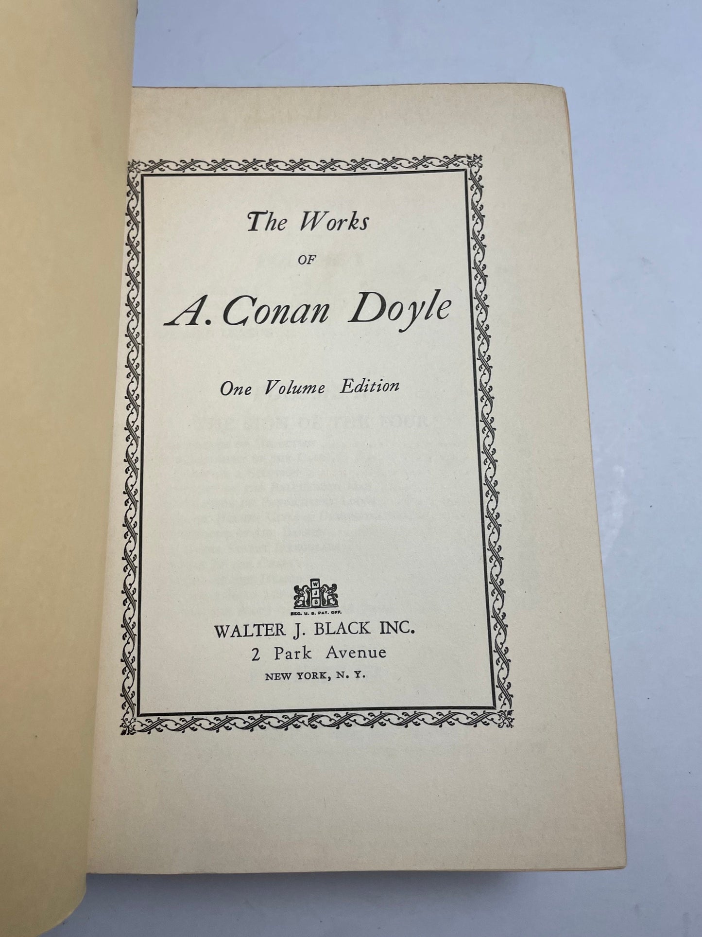 Collected Works of A Conan Doyle 1920's