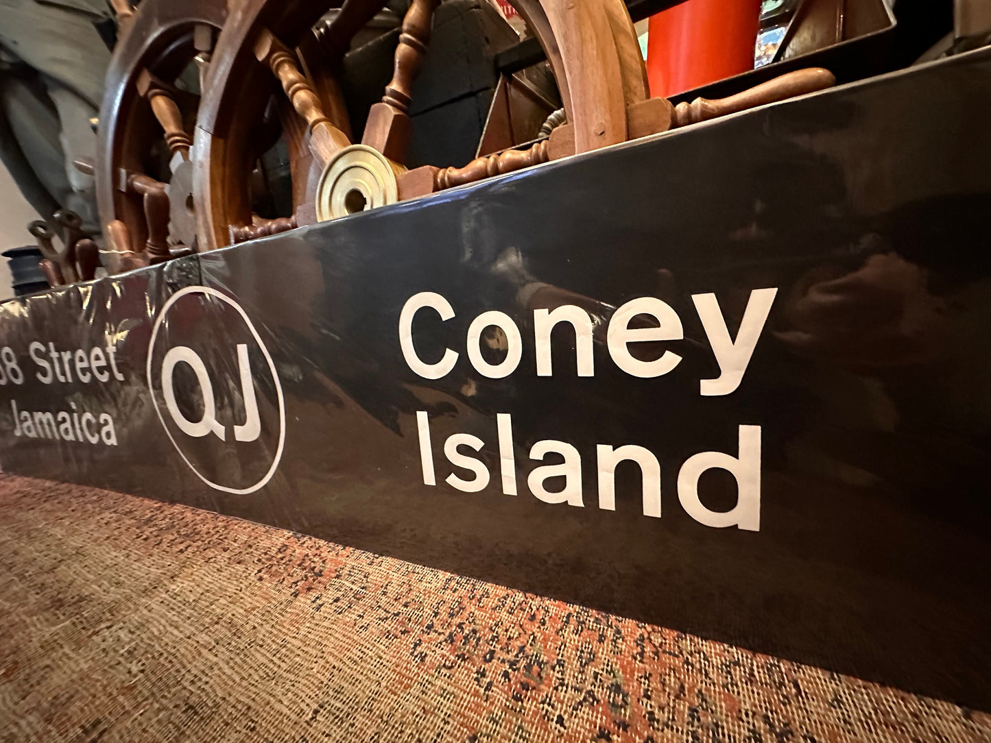 Vintage NYC Destination Subway Sign - 168 Street Jamaica to Coney Island QJ line