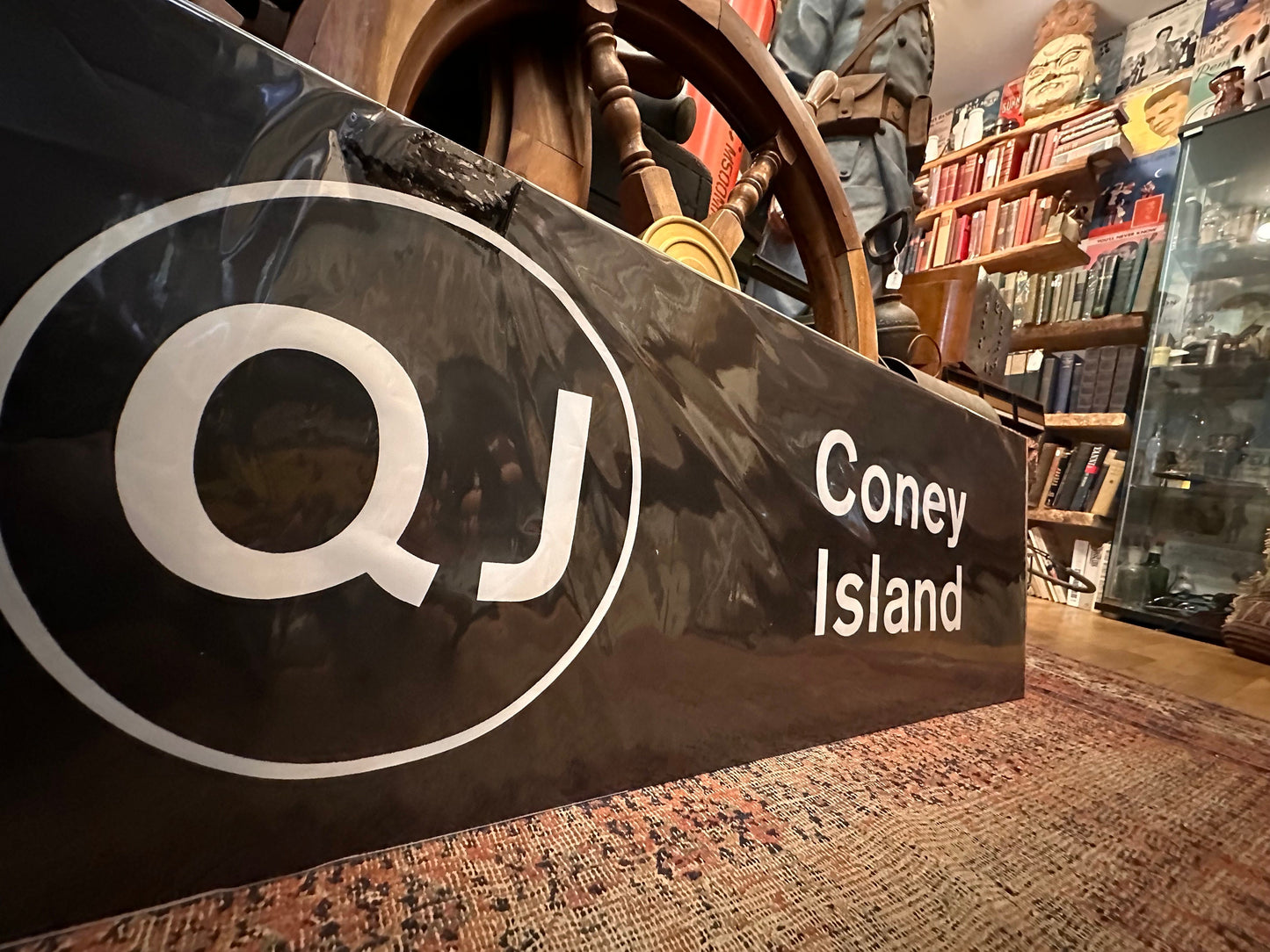 Vintage NYC Destination Subway Sign - 168 Street Jamaica to Coney Island QJ line