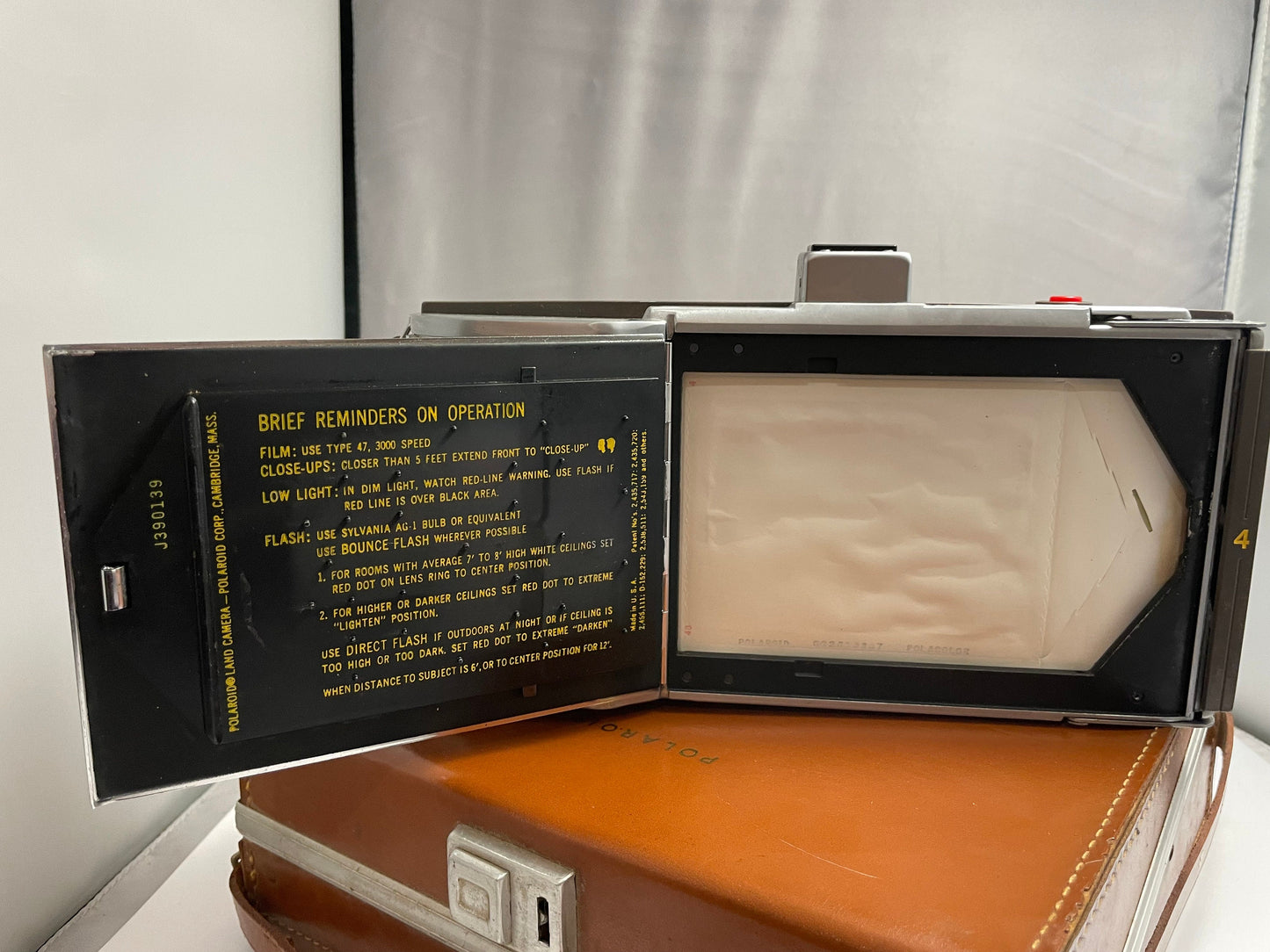 Polaroid Land Camera J66 with Original Case and Manual
