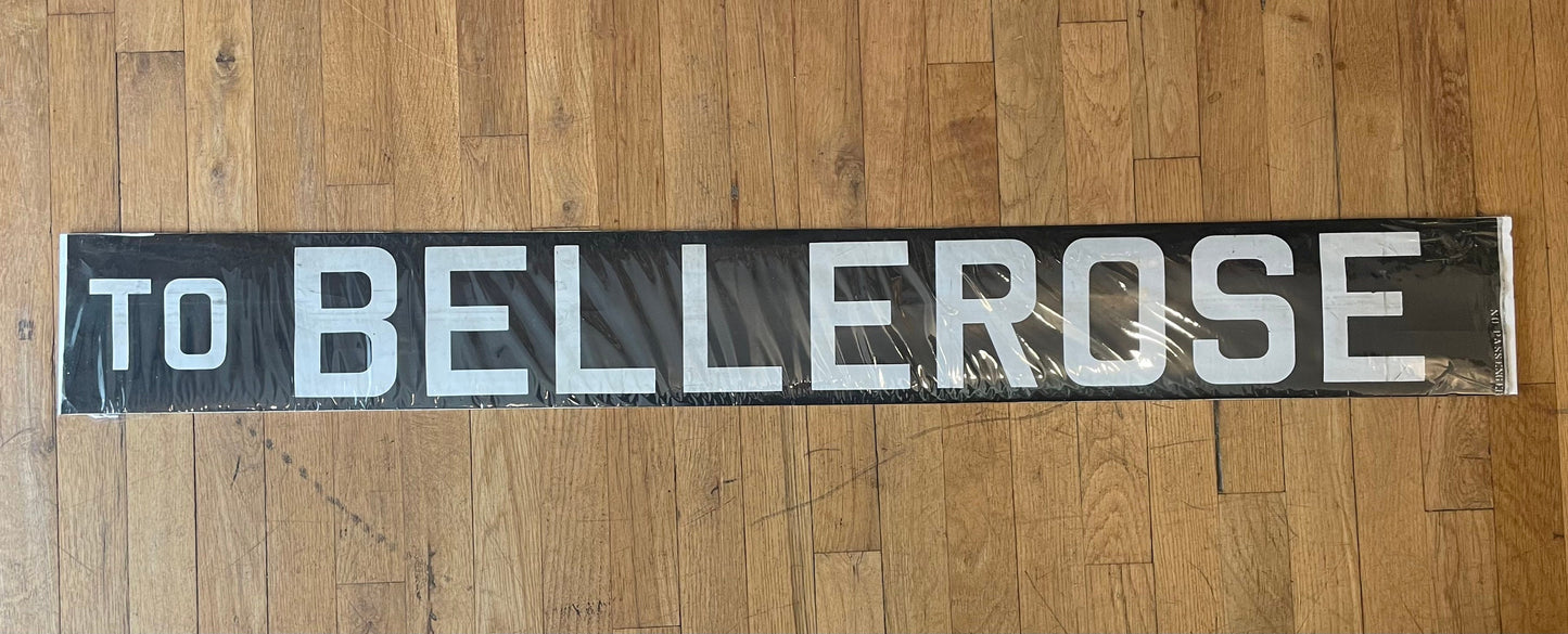 Vintage NYC Destination Sign - 'To Bellerose'