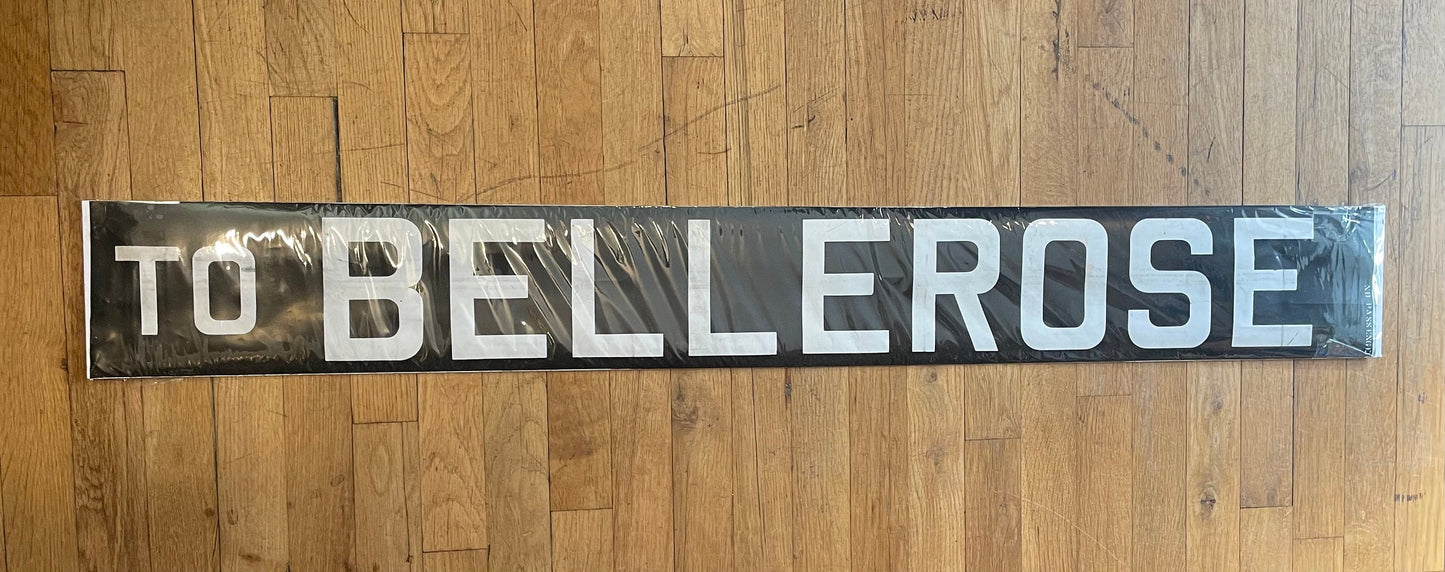 Vintage NYC Destination Sign - 'To Bellerose'