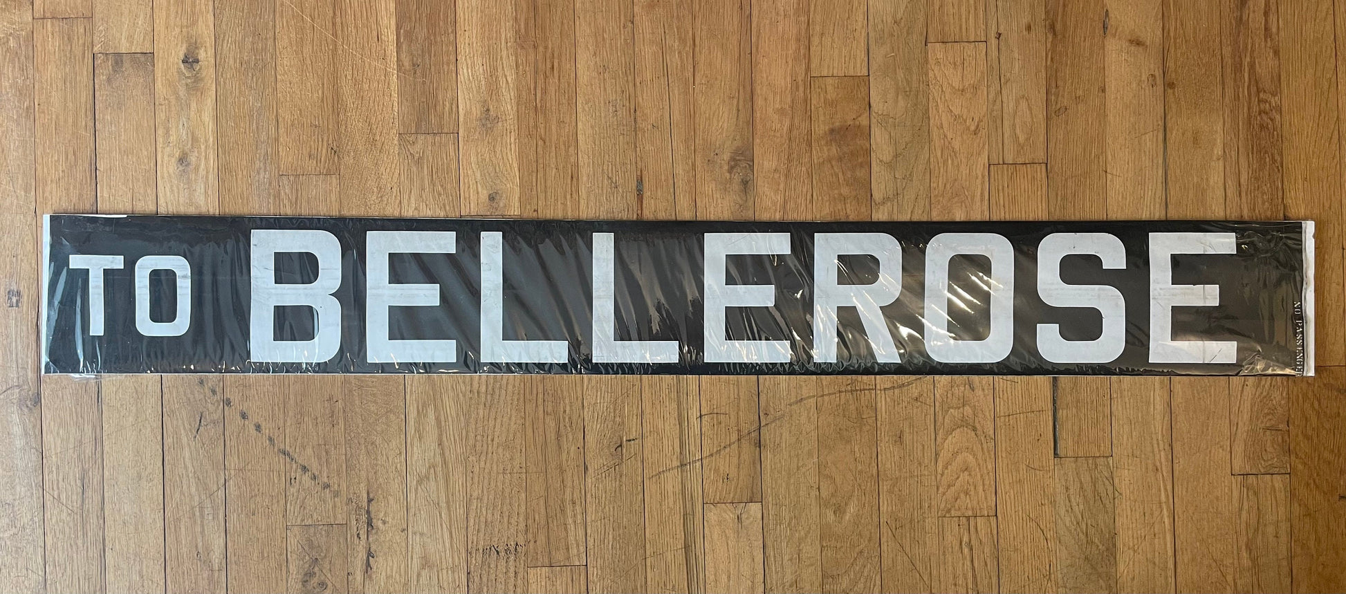 Vintage NYC Destination Sign - 'To Bellerose'