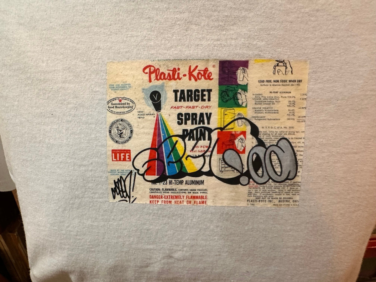 Collect T-Shirt with Spray Paint Graffiti Graphic
