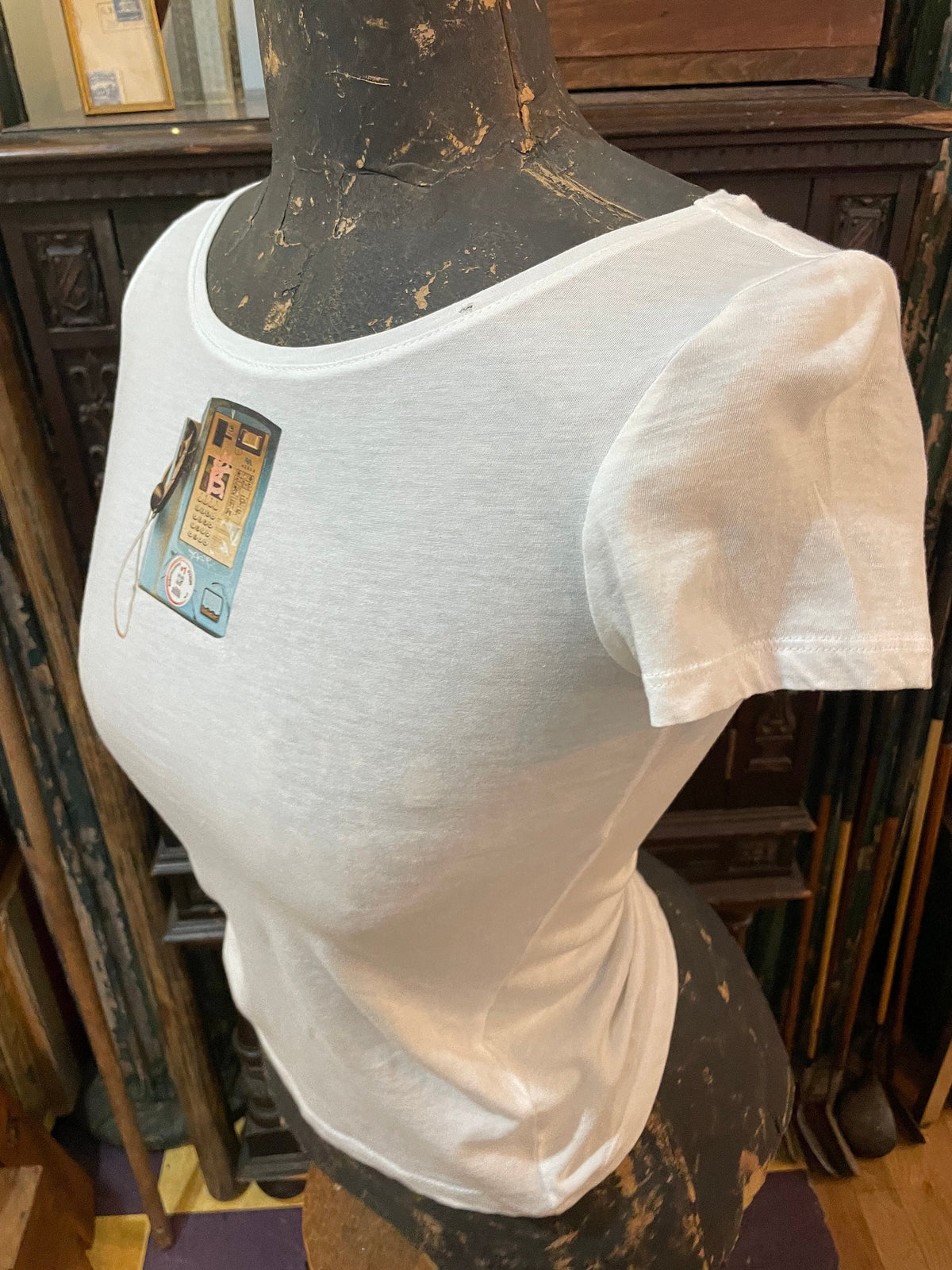 Collect T-Shirt with Pay Phone Graphic