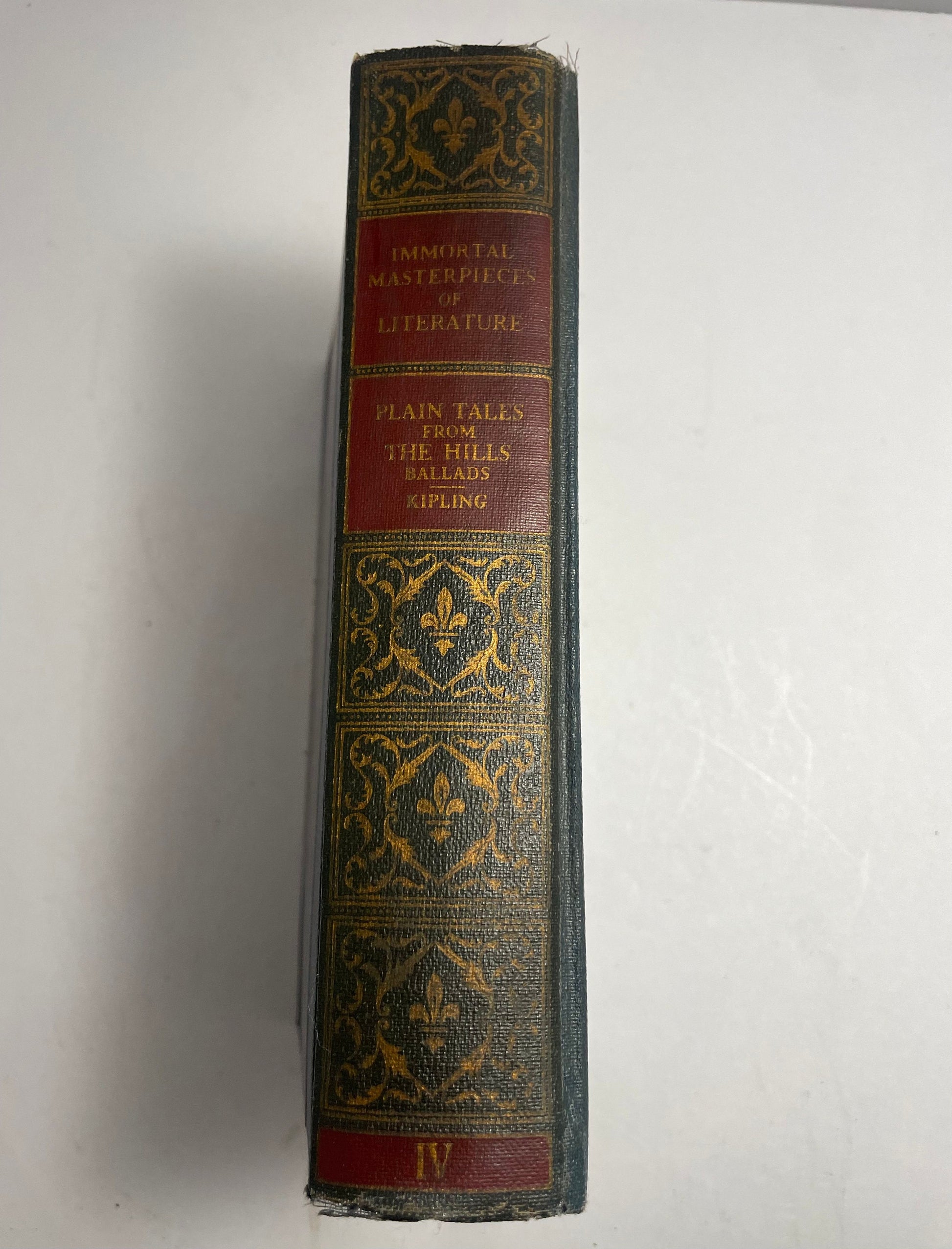 Immortal Masterpieces of Literature, Plain Tales From the Hills by Rudyard Kipling , Collectible Vintage Novel, Collectors Novel