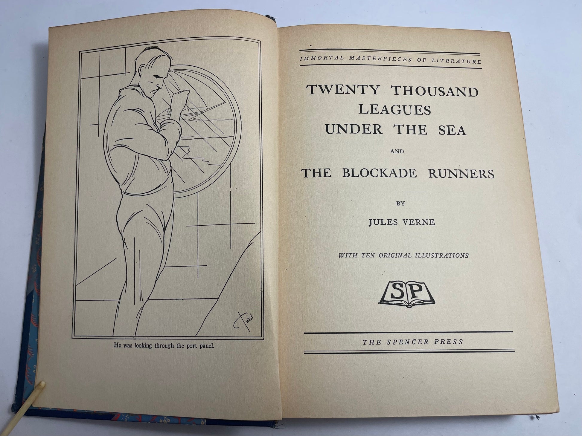 Immortal Masterpieces of Literature, Twenty Thousand Leagues Under the Sea and The Blockade Runners by Jules Verne, Vintage Literature