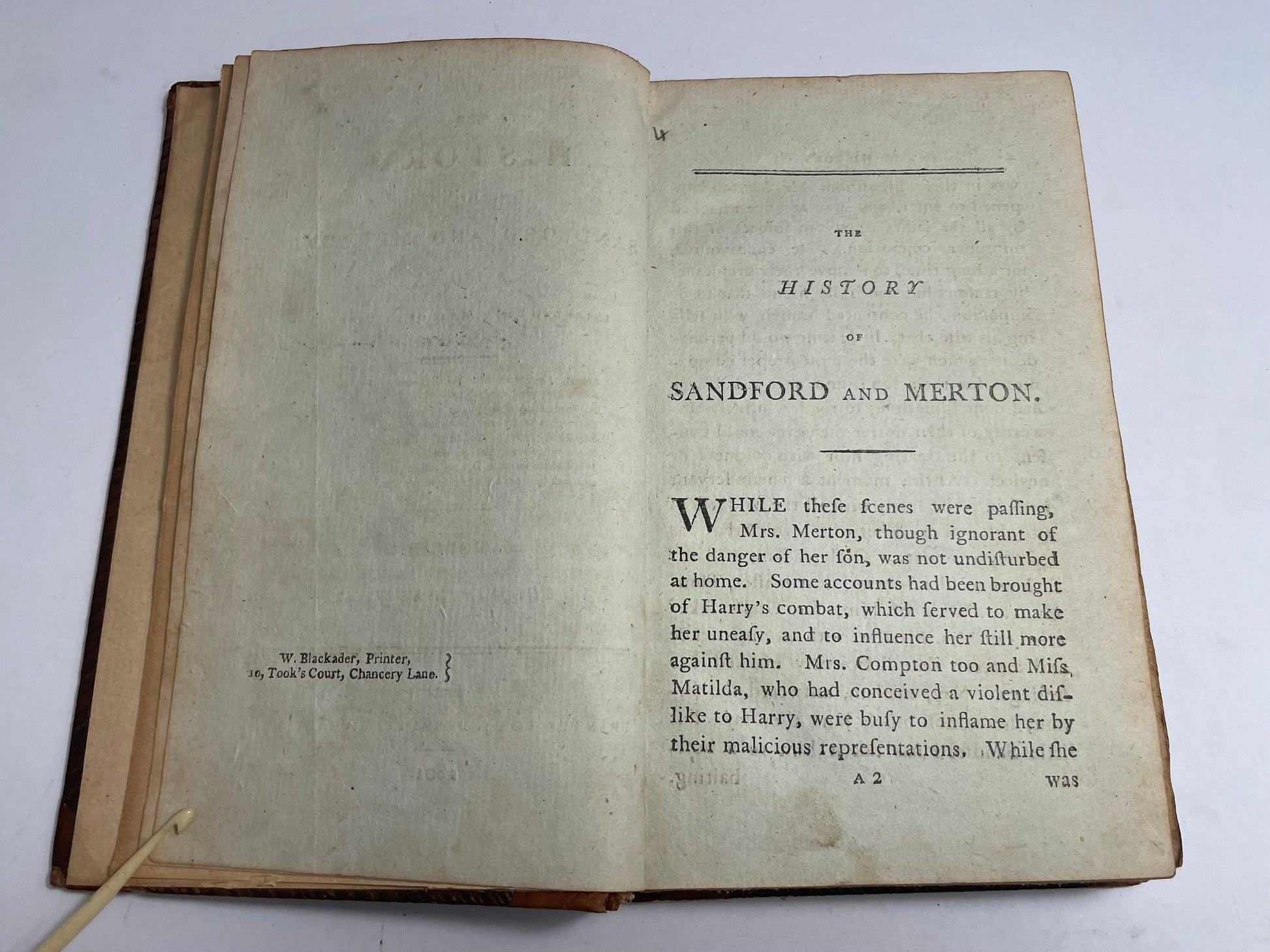 The History of Sandford and Merton by Thomas Day, Vol. III., 1900's Antique Book, Rare Book, Children's Book, Illustrated 19th Century Book