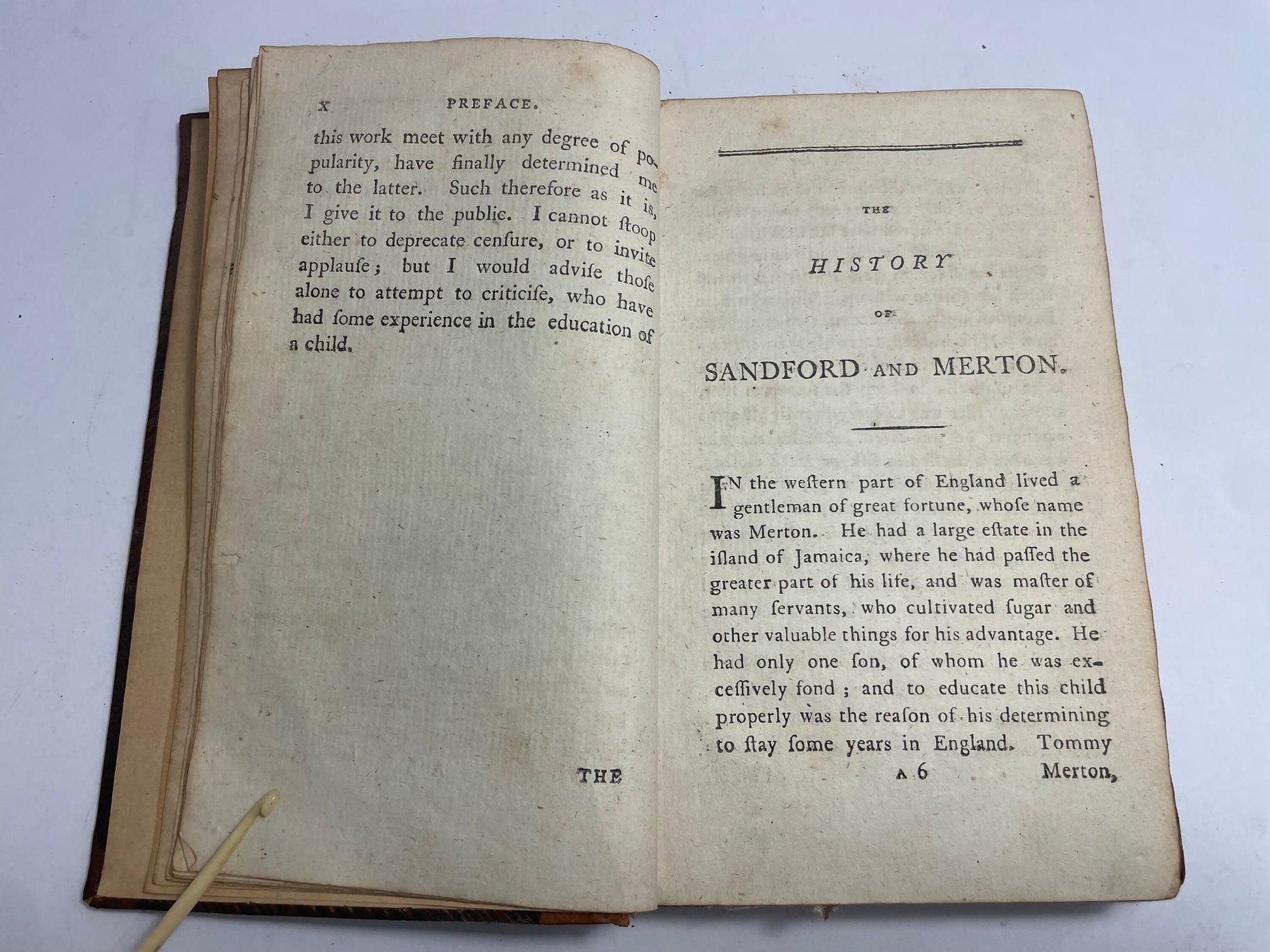 The History of Sandford and Merton by Thomas Day, Vol. I, 1900's Antique Book, Rare Book, Children's Book, Illustrated 19th Century Book