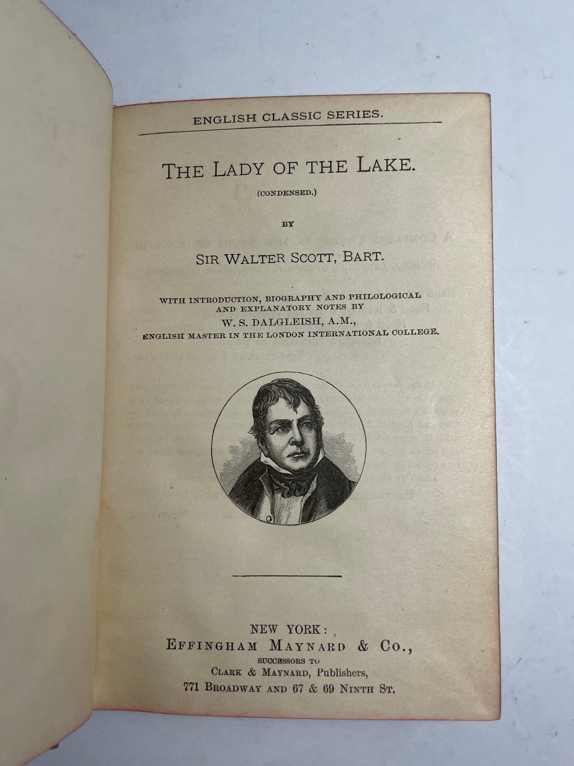 The Lady of the Lake By Sir Walter Scott. English Classic Series, Collectible Literature, English Classic Series, 1930's Antique