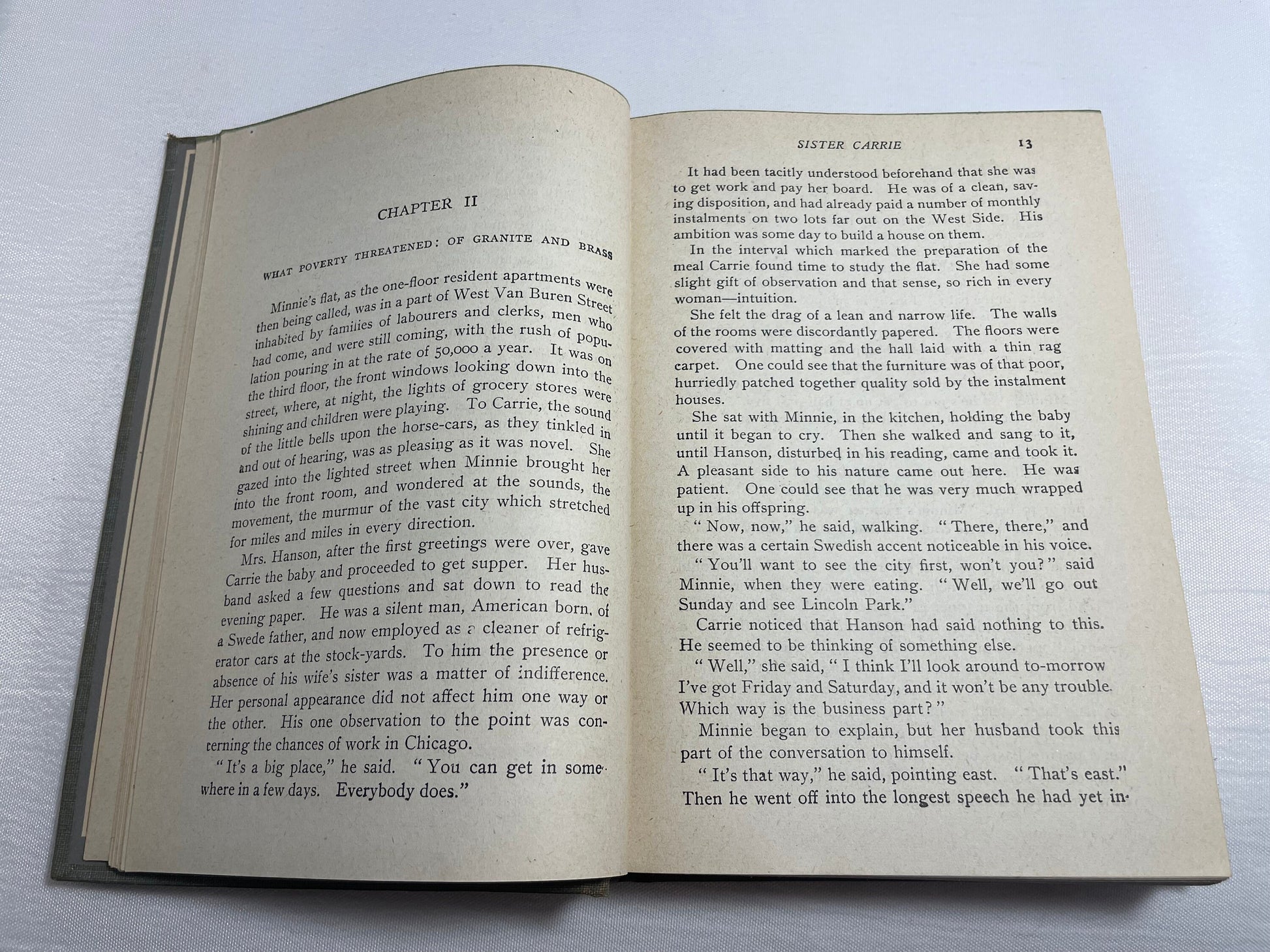 Sister Carrie by Theodore Dreiser, Classic Novel, Collectible Fiction Book, American Urban Novel