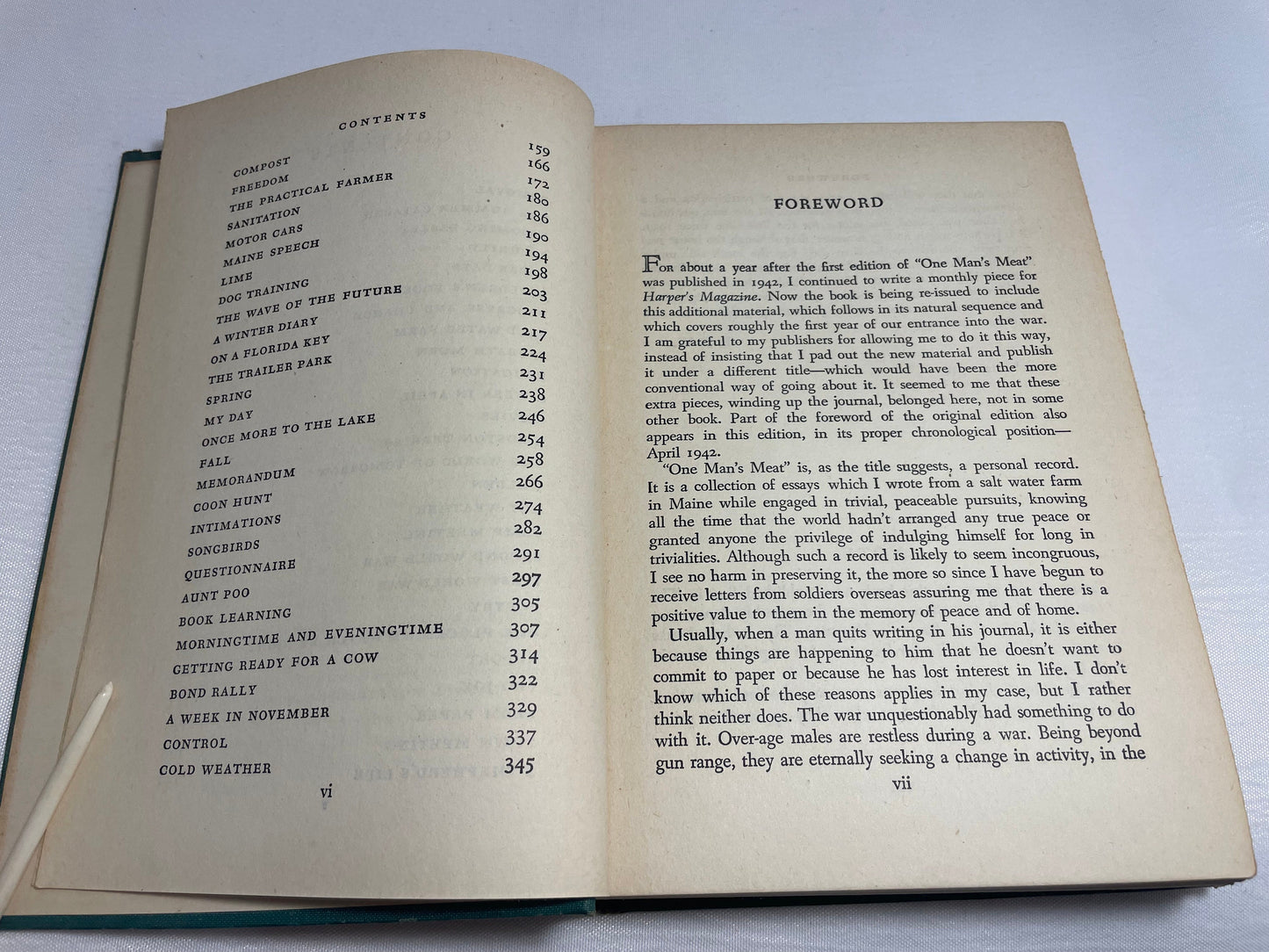 One Man's Meat by E.B. White, New and Enlarged Edition, Classic Novel, Collectible Book, Anthology of Columns, Personal Record, Vintage Book