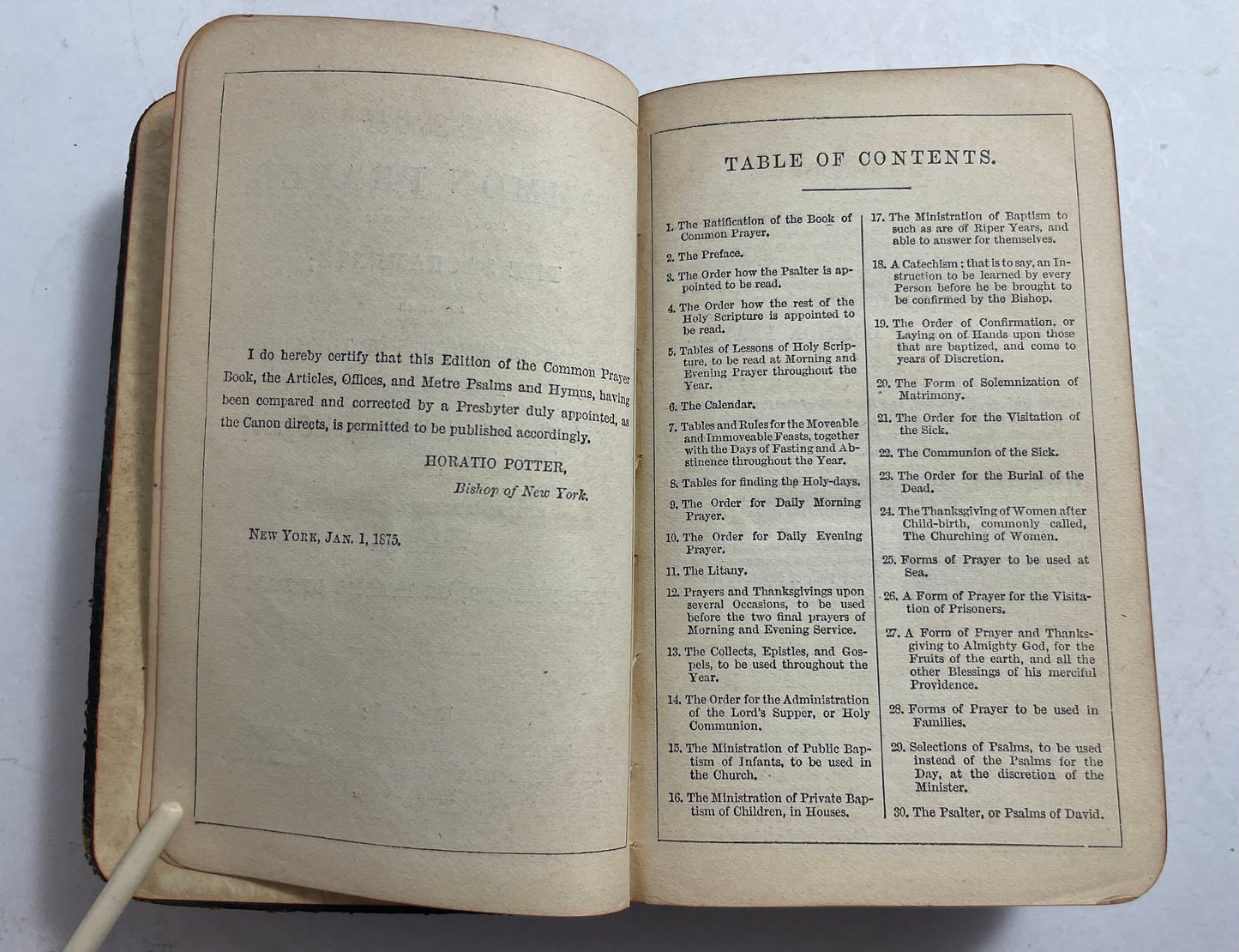 The Book of Common Prayer, and Administration of The Sacraments, Antique from 1881, Rare Antique Book, Collectible Christian Devotional