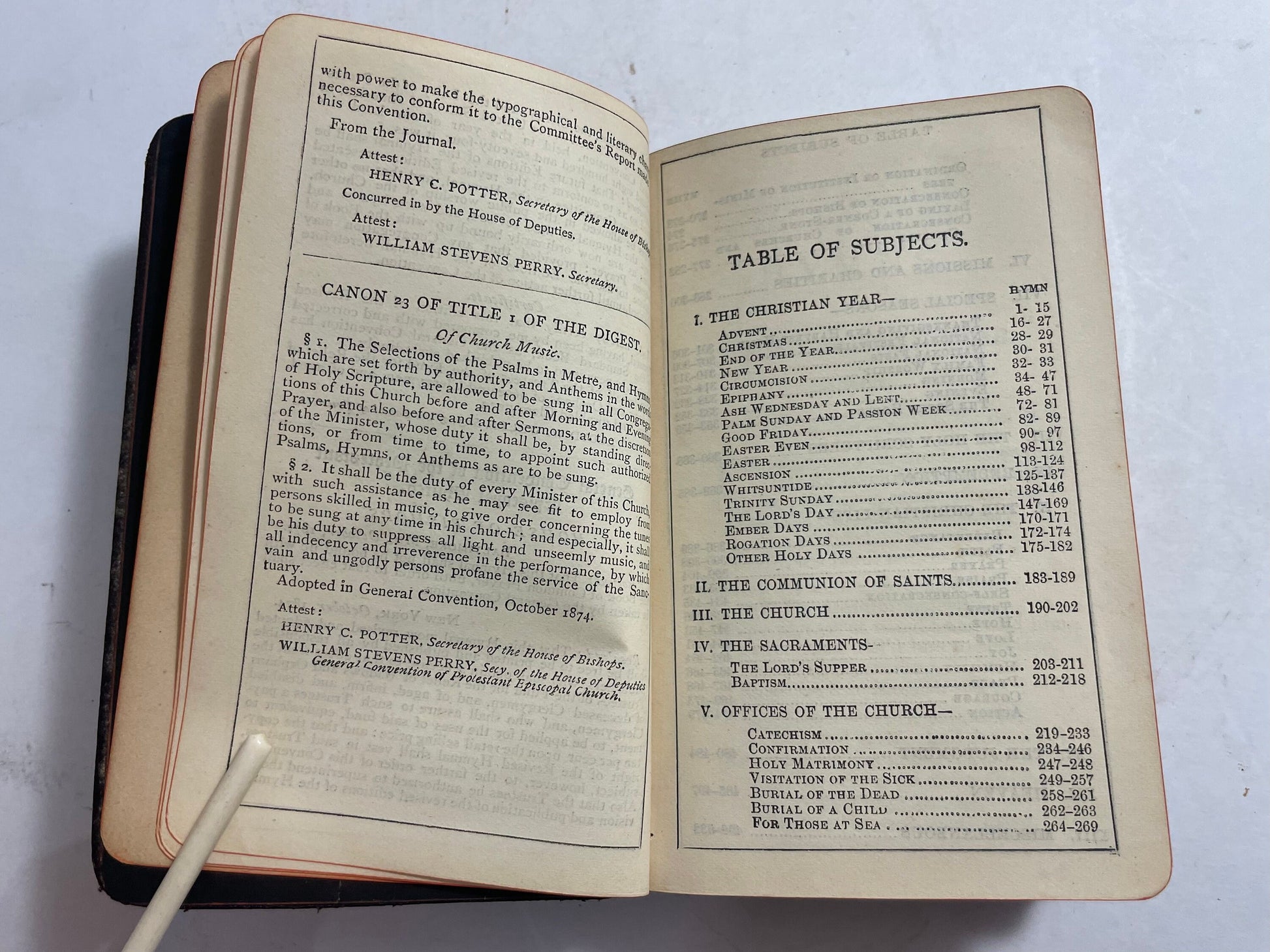 Hymnal According to the use of the Protestant Episcopal Church in the United States of America, Revised Edition, 1888 Edition, Religious