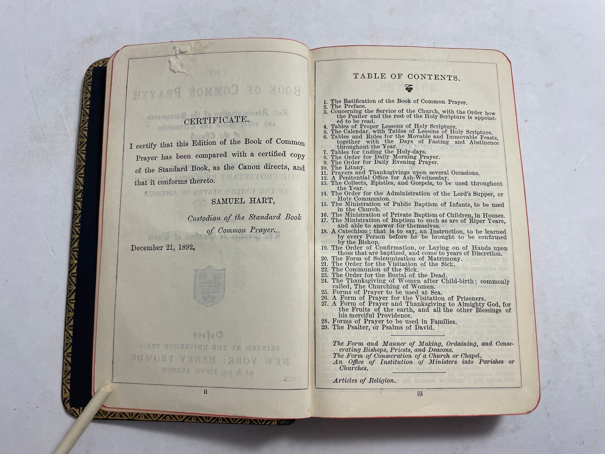 The Book of Common Prayer and Administration of the Sacraments and other Rites and Ceremonies of the Church, Published in 1800's