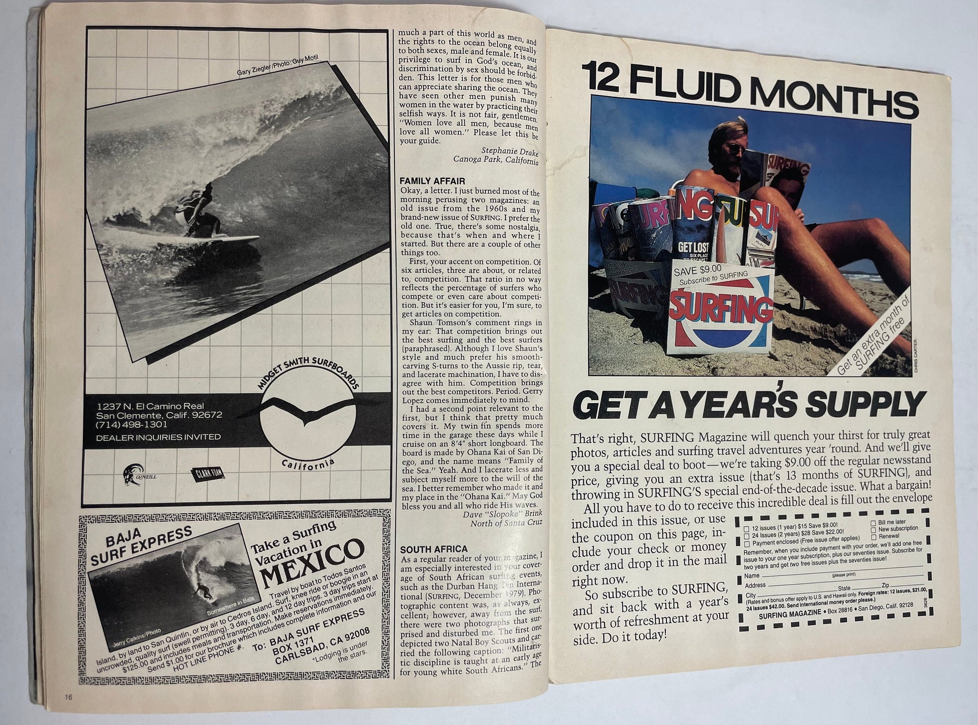 1980 August Surfing Magazine, Vintage Surfing Collectible, 80's Sports Memorabilia