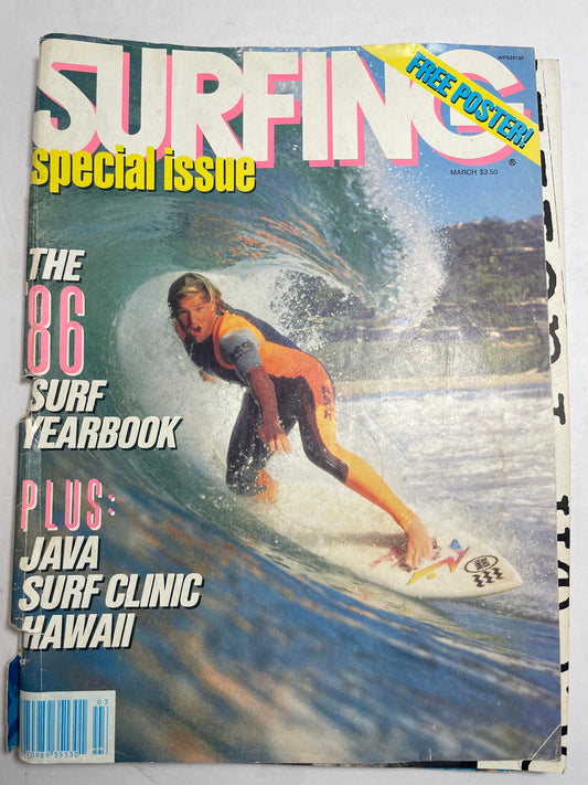 1987 March Surfing Magazine, Vintage Surfing Collectible, 90's Sports Memorabilia