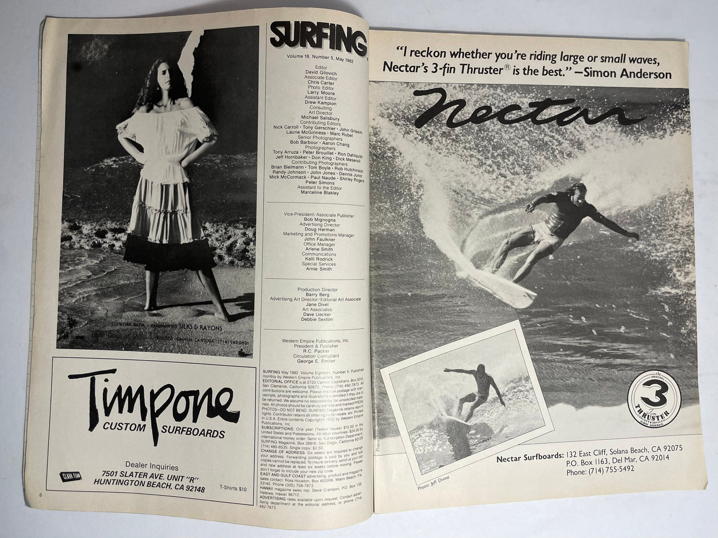 1982 May Surfing Magazine, Collectible Surf Magazine, Retro Advertisements, Surf Photography, Vintage Magazine