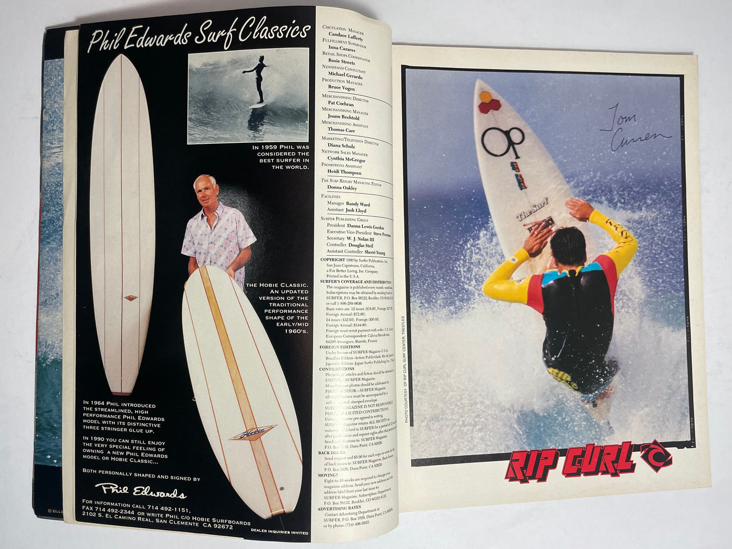 1991 January Surfer Magazine, Collectible Vintage Magazine, Retro Advertisements, Surf Photography, 1990's Entertainment, 90's Memorabilia