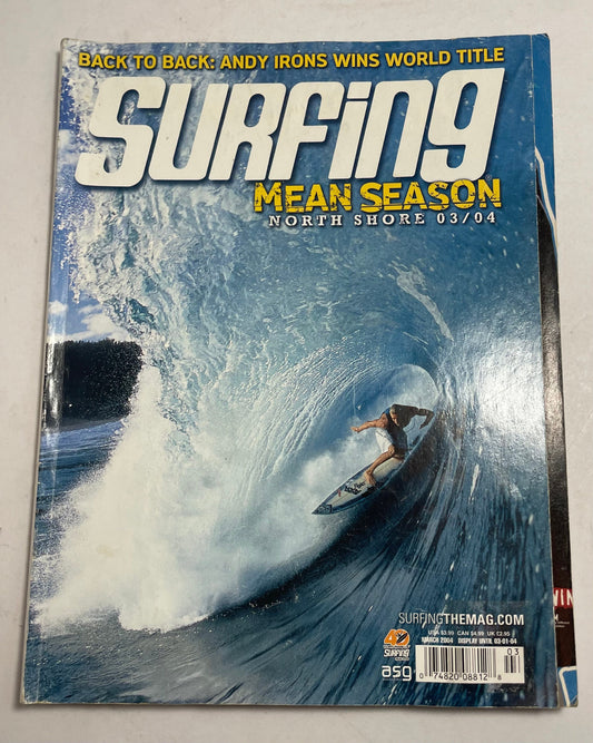 2004 March Surfing Magazine, Collectible Vintage Magazine, Surf Advertisements, Surf Photography, Early 2000's Entertainment