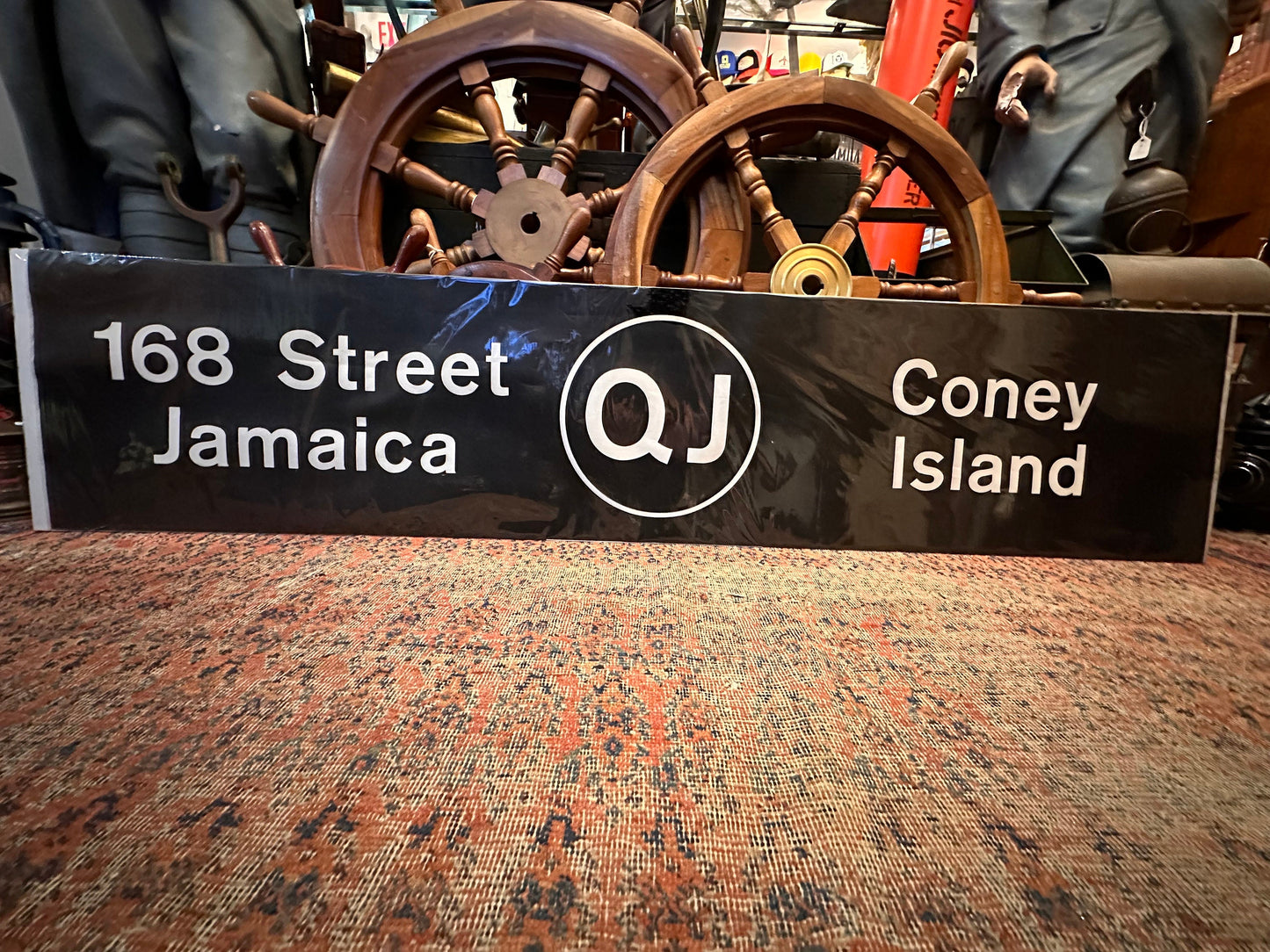 Vintage NYC Destination Subway Sign - 168 Street Jamaica to Coney Island QJ line