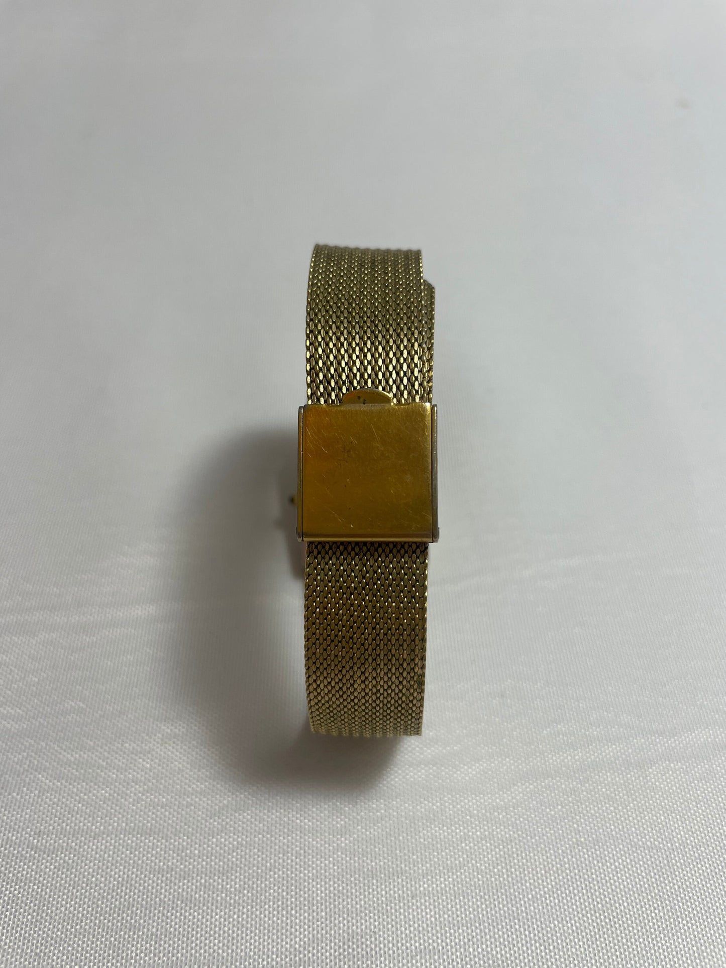 Vintage 1980's Armitron Dufonte Diamond Bezel Gold Tone Quartz Lucien Piccard Watch