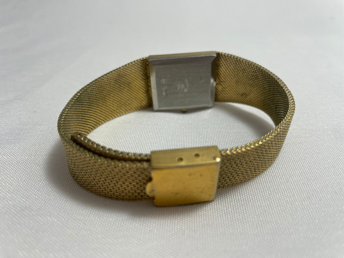 Vintage 1980's Armitron Dufonte Diamond Bezel Gold Tone Quartz Lucien Piccard Watch