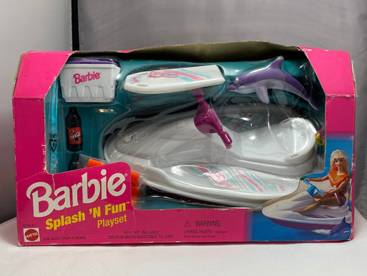 Vintage 1980's Barbie Splash 'N Fun Playset, Retro Barbie Toy, Pool Playset, Collectible Doll Accessory, Barbie Collector