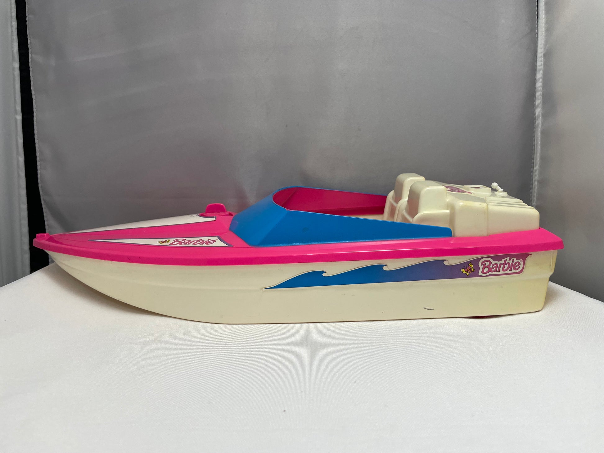 Vintage 1998 Barbie Wheeled Speedboat, Retro Toy Boat, Collectible Barbie Vehicle, Barbie Doll Accessory, Girls Toy, Barbie Collection