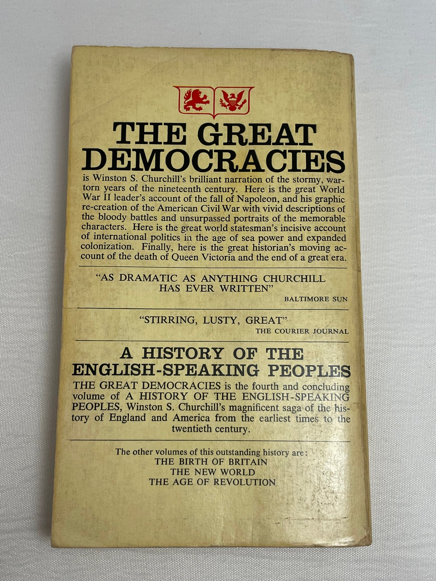 The Great Democracies Winston Churchill | A History of the English-Speaking Peoples | Political History | Government