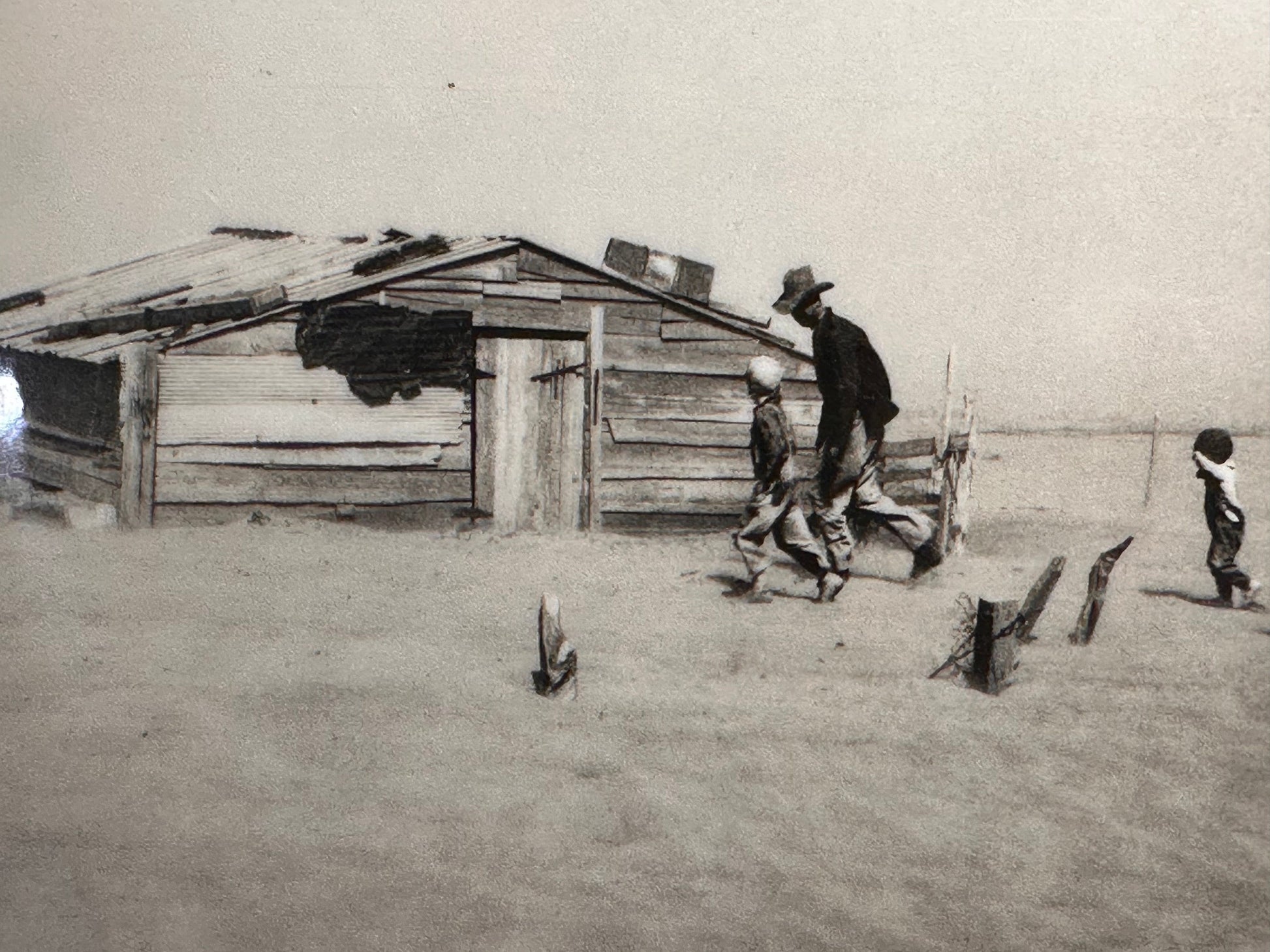 Authentic Arthur Rothstein Dust Bowl Print, Signed Fine Art Photography, Vintage Iconic Wall Art, Historical Memorabilia