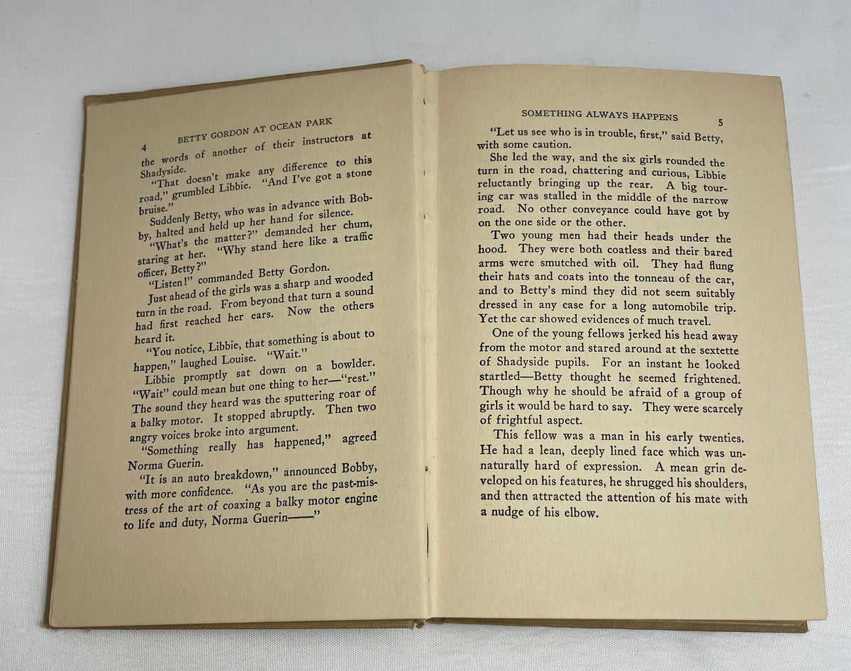 Betty Gordon at Ocean Park or Gay Days on the Boardwalk By Alice B. Emerson, Illustrated Book, 1920's Books, Collectible Series