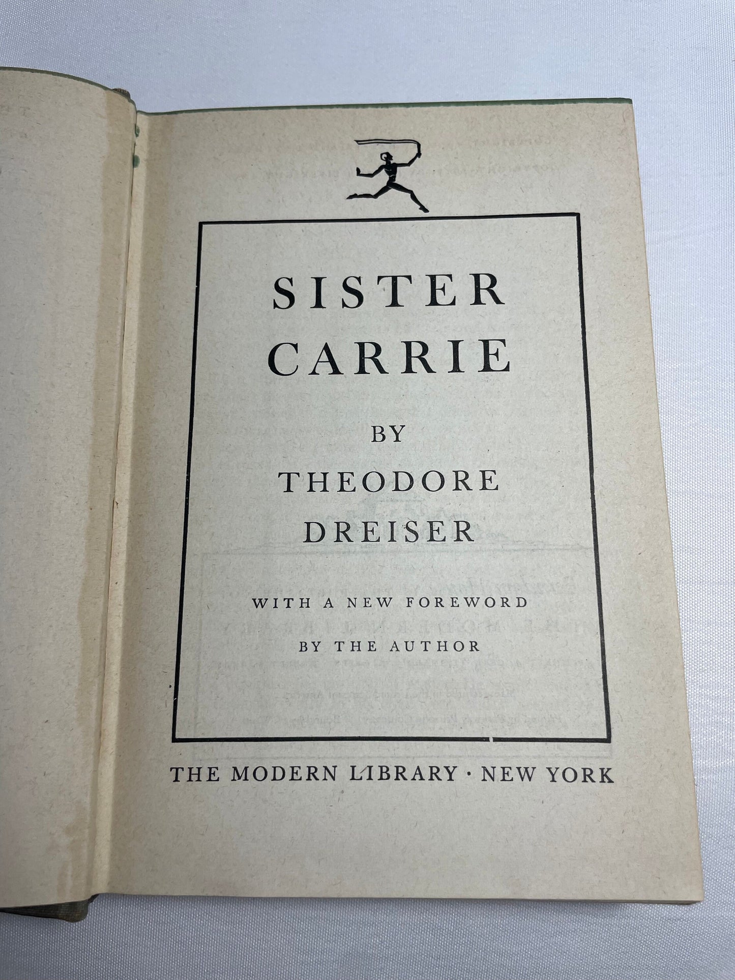 Sister Carrie by Theodore Dreiser, Classic Novel, Collectible Fiction Book, American Urban Novel