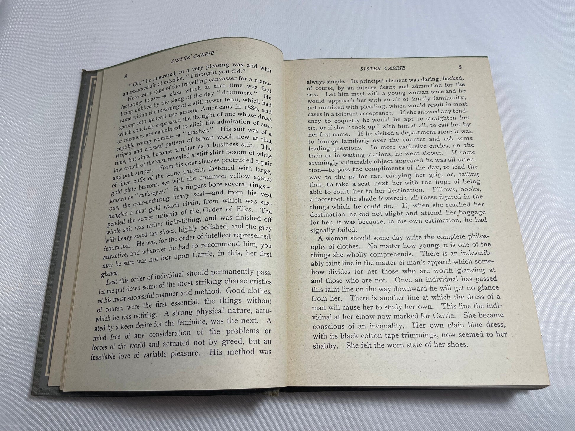 Sister Carrie by Theodore Dreiser, Classic Novel, Collectible Fiction Book, American Urban Novel