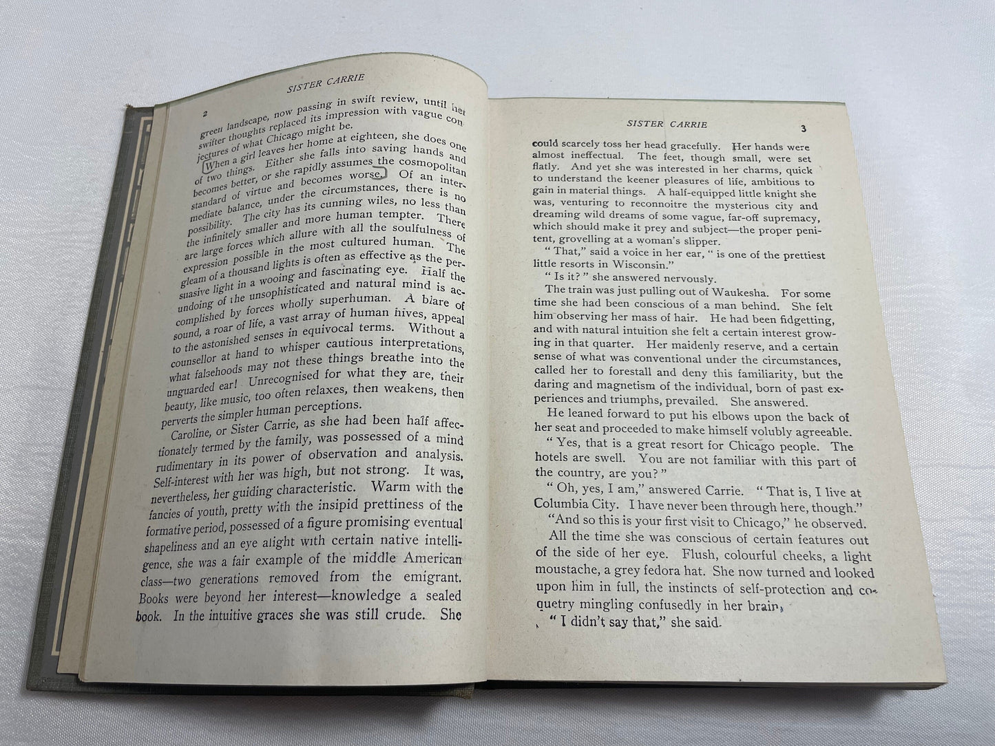 Sister Carrie by Theodore Dreiser, Classic Novel, Collectible Fiction Book, American Urban Novel