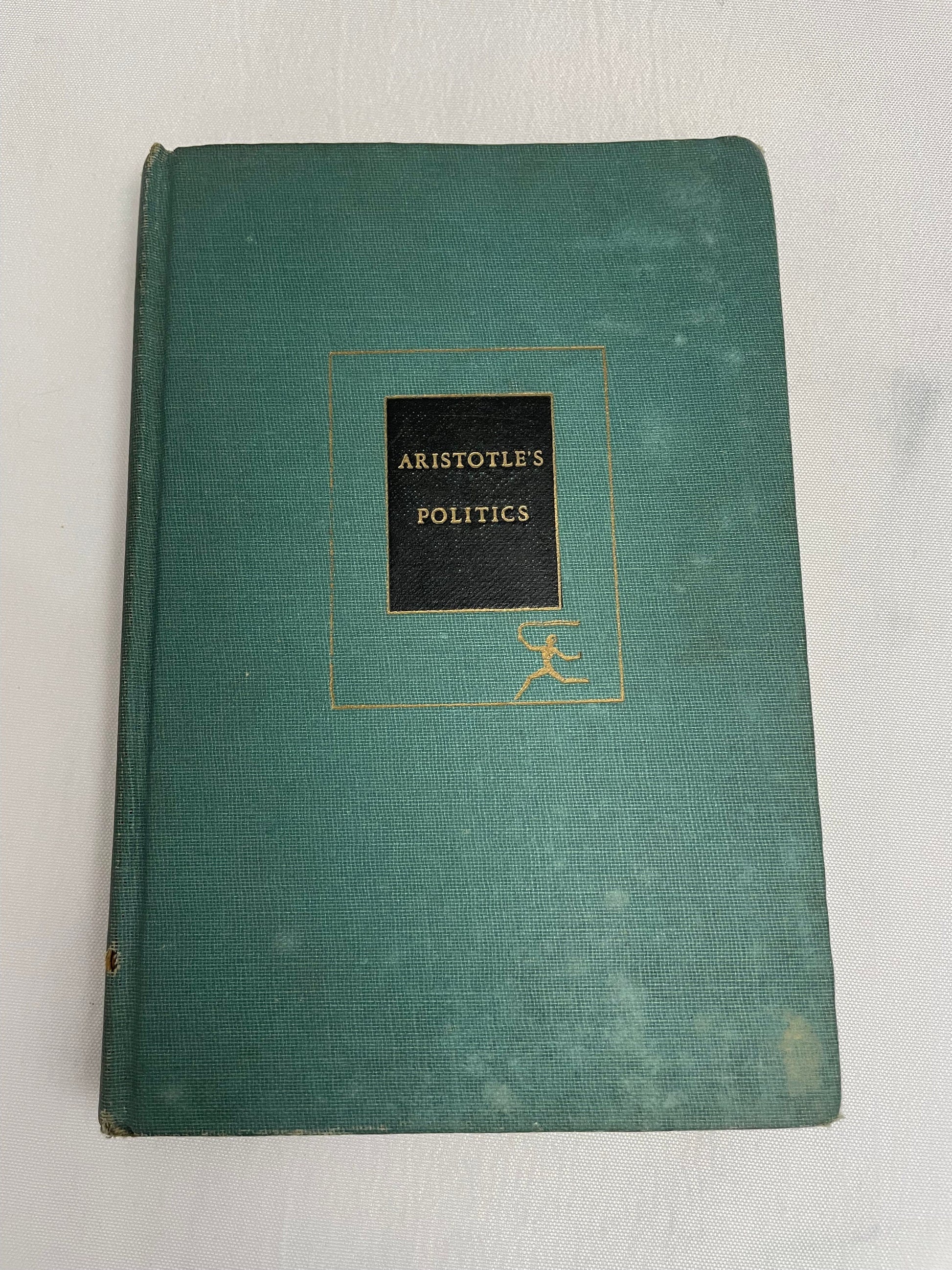 Aristotle's Politics, The Modern Library New York, Antique Book, Greek Philosophy, Antique Book