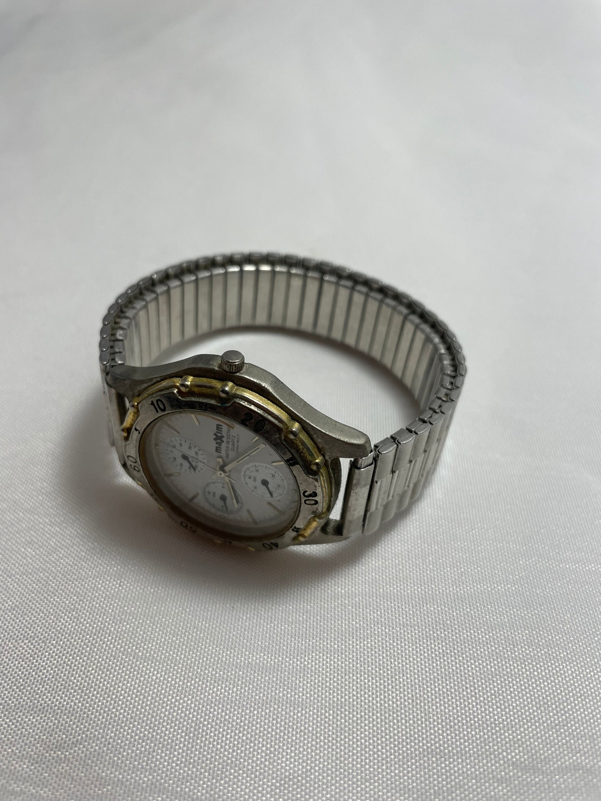 Maxim Watch Quartz Water Resistant Japan Movt, Expansion Watch Band, Wrist Watches, Vintage Watch