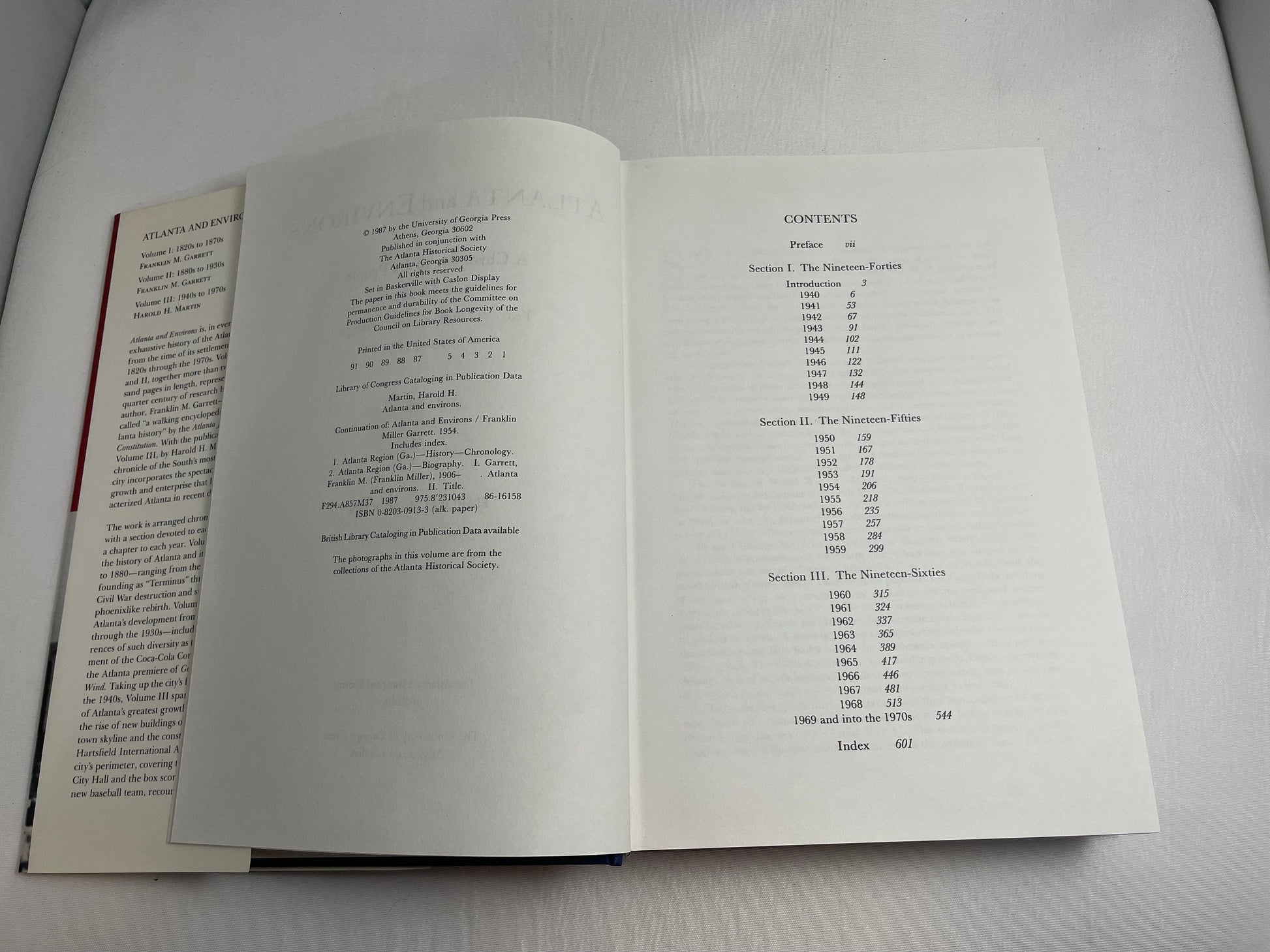 Atlanta and Environs: A Chronicle of Its People and Events, Volume III 1940s to 1970s, Vintage History Book, Non Fiction